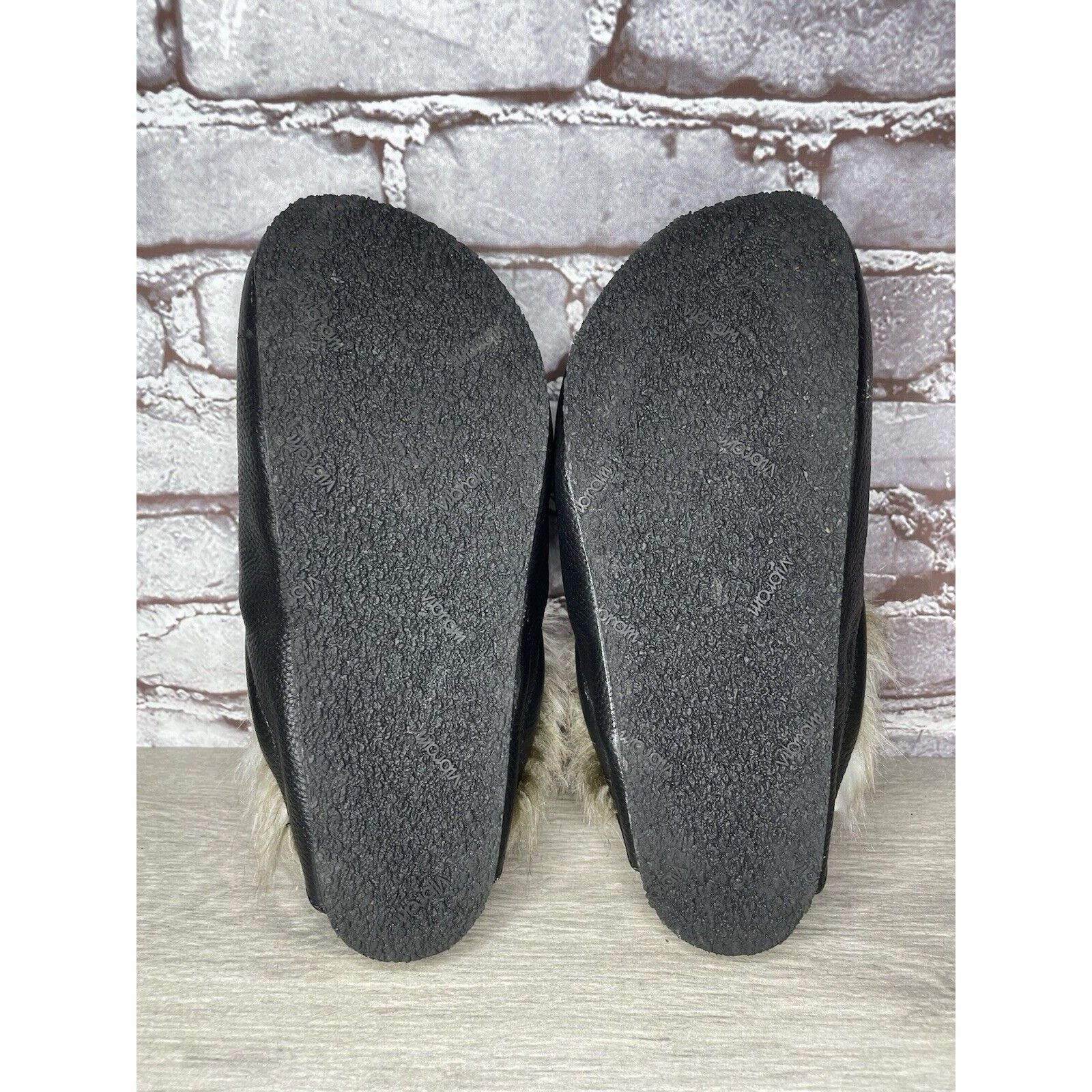 Other BANTHA Vibram Black Leather Sherpa Fur Lined Cork Mules Shoe Size US 10.5 / IT 40.5 - 19 Thumbnail