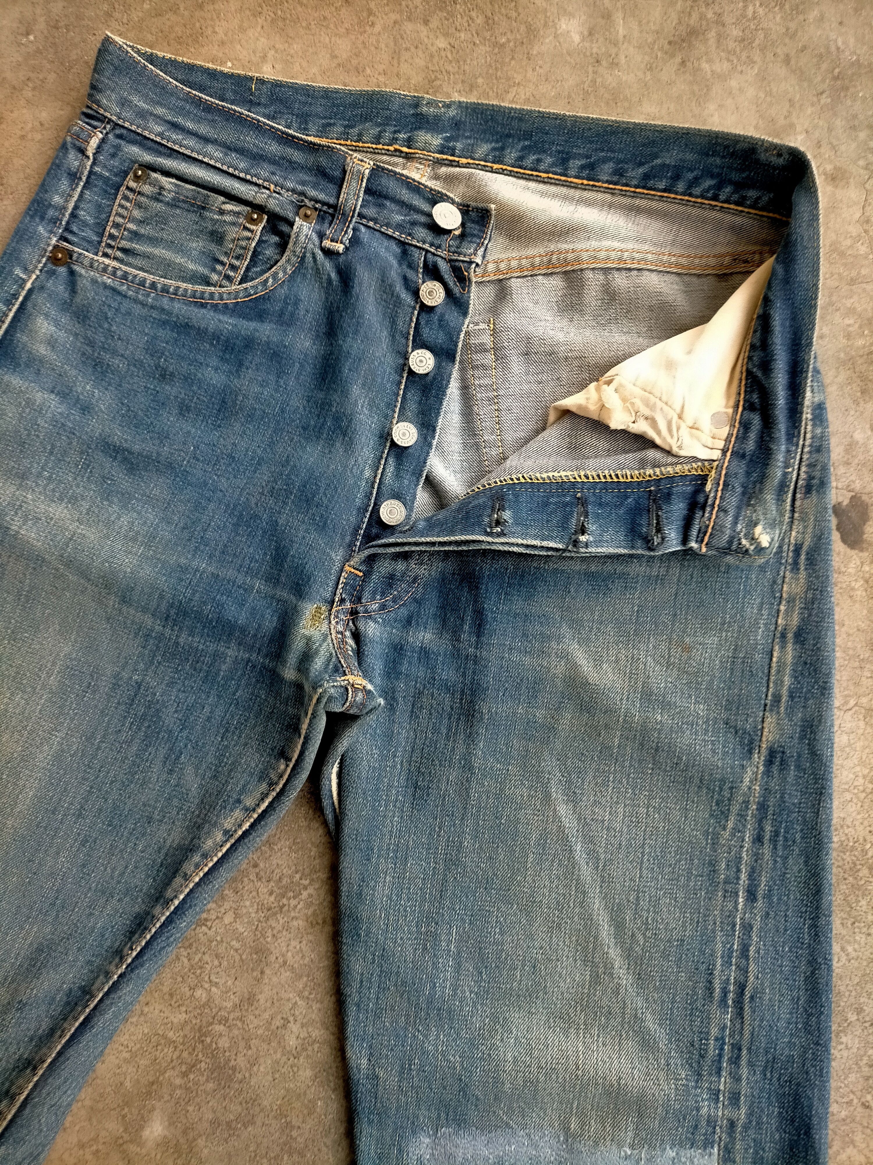 Levi's True Vintage 60s Levis 501xx Big E Selvage Jeans Size US 31 - 10 Thumbnail
