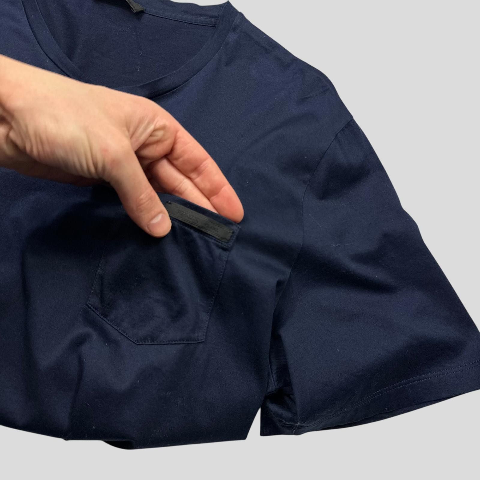 Prada Prada 2016 Navy Blue Soft Cotton Pocket Logo T-shirt - L/XL Size US XL / EU 56 / 4 - 2 Thumbnail