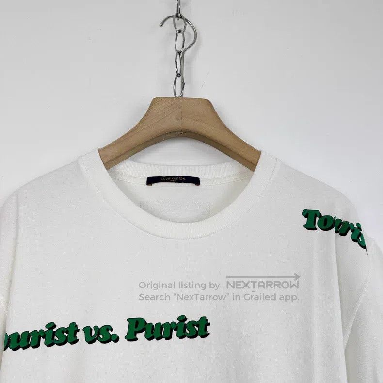 Louis Vuitton Louis Vuitton White Bullet Screen Letter Print Crew Neck T Size US L / EU 52-54 / 3 - 3 Thumbnail