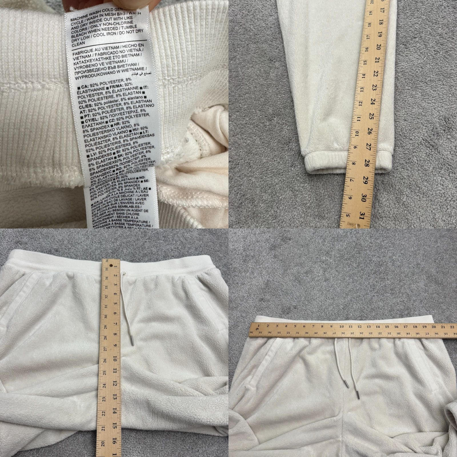 Athleta Athleta Jogger Womens 2X Ivory Forever Plush Fleece Sweatpants Casual Loungewear Size 40" / US 18 - 8 Thumbnail