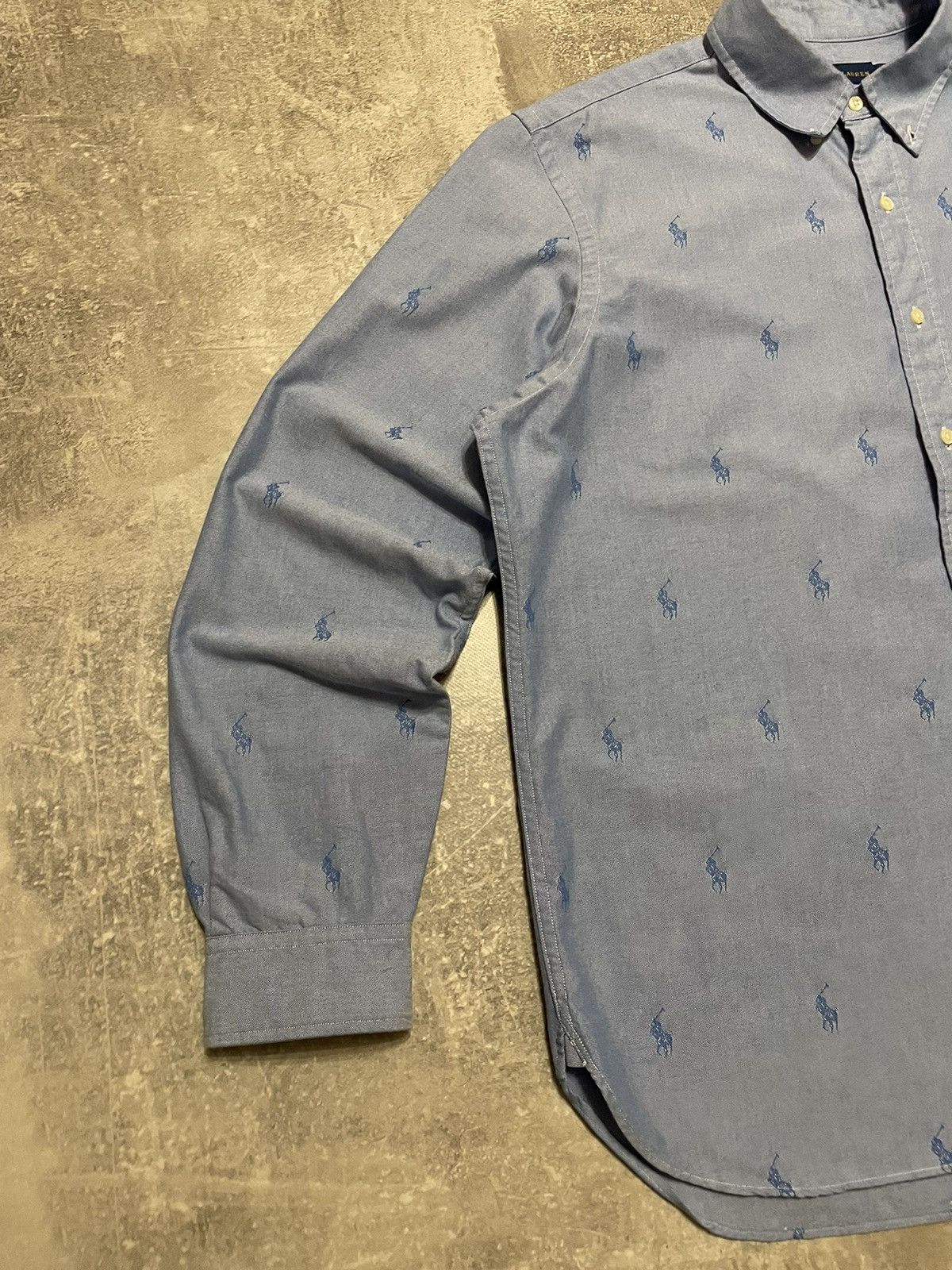 Polo Ralph Lauren Vintage Polo Ralph Lauren Monogram Pony Logo Shirt Button Up Size US XL / EU 56 / 4 - 4 Thumbnail