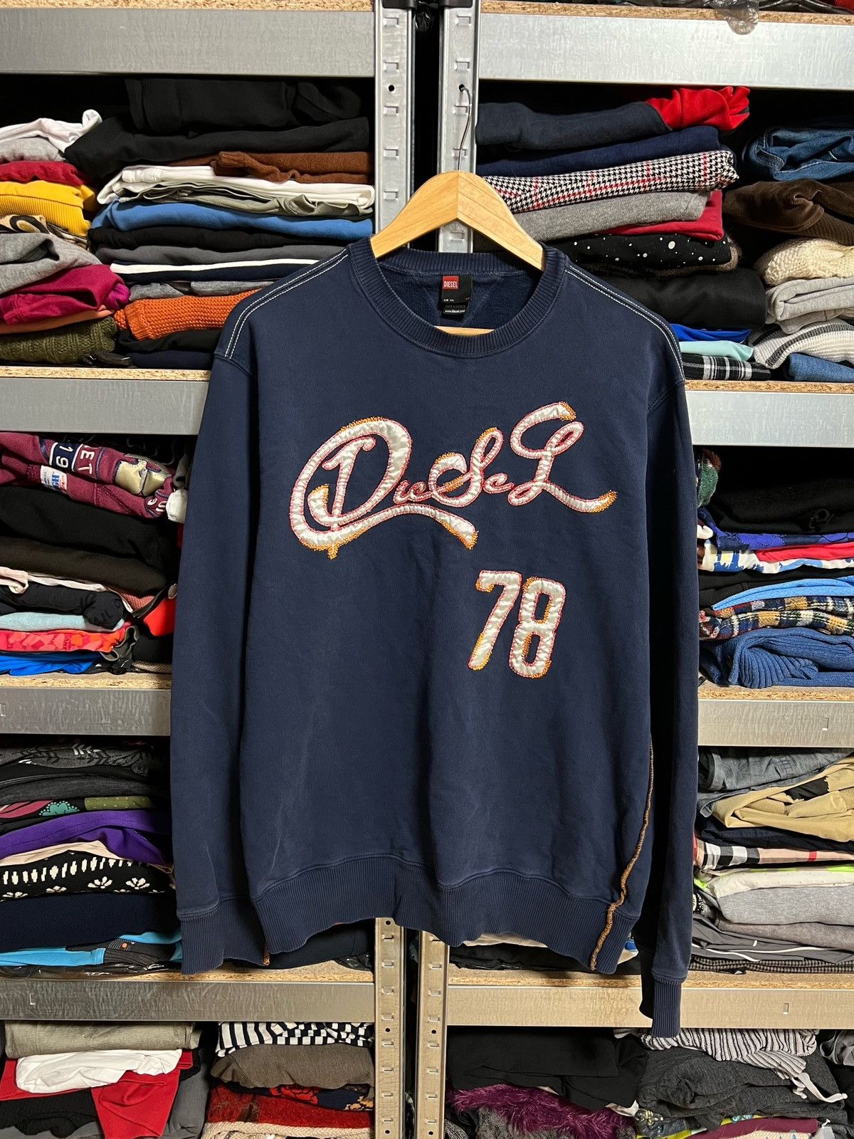 Diesel Vintage Diesel Sweatshirt Big Logo Pullover Long Sleeve XXL Size US XXL / EU 58 / 5 - 1 Thumbnail