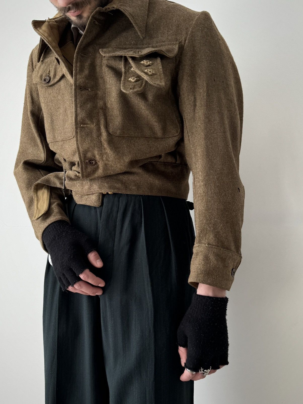 Vintage Vintage 1940s WW2 British Army 'Captain' Battledress Blouse Size US M / EU 48-50 / 2 - 2 Thumbnail