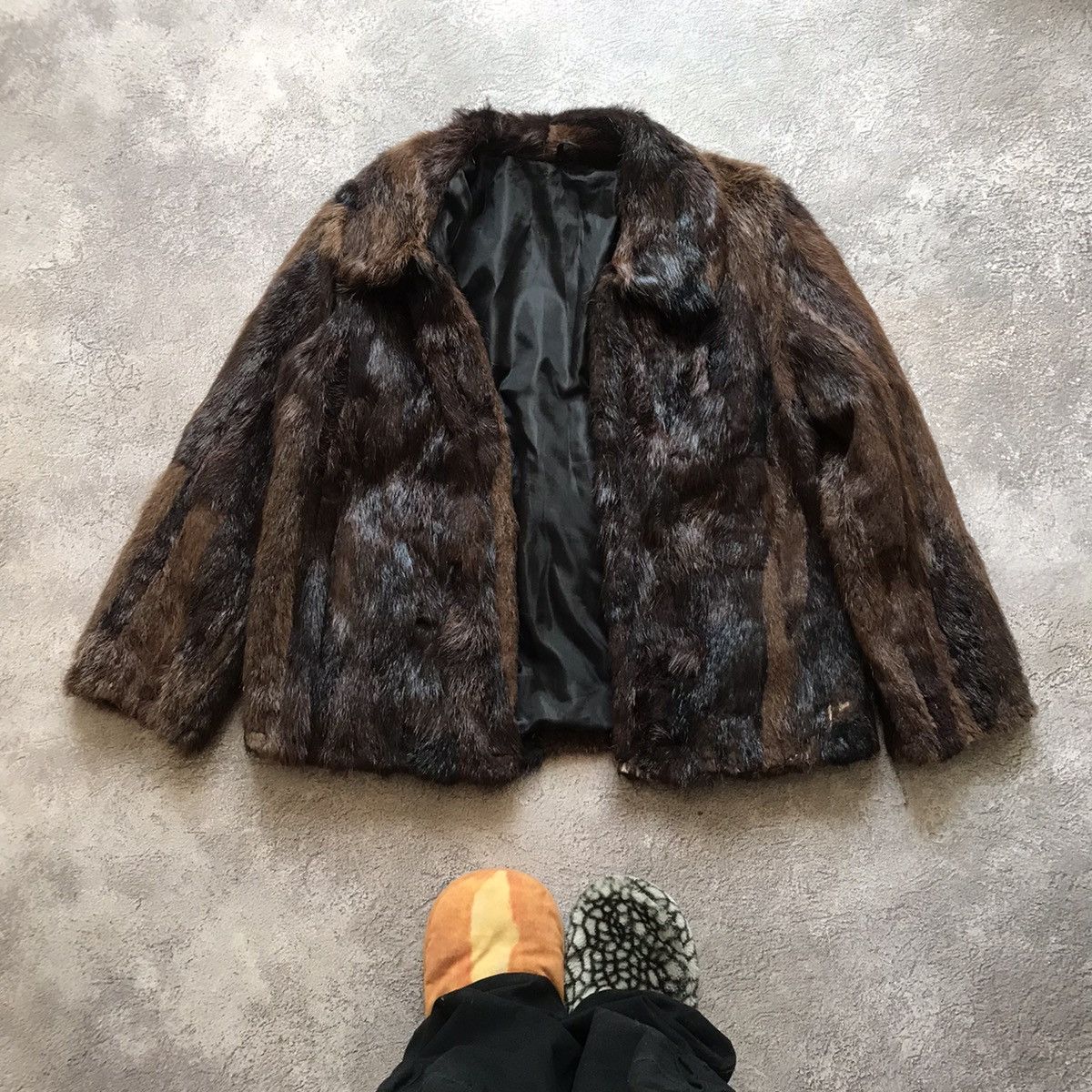 Vintage Vintage Y2K Faux Fur Jacket Dark Brown Glamour Oversized L Size L / US 10 / IT 46 - 1 Thumbnail