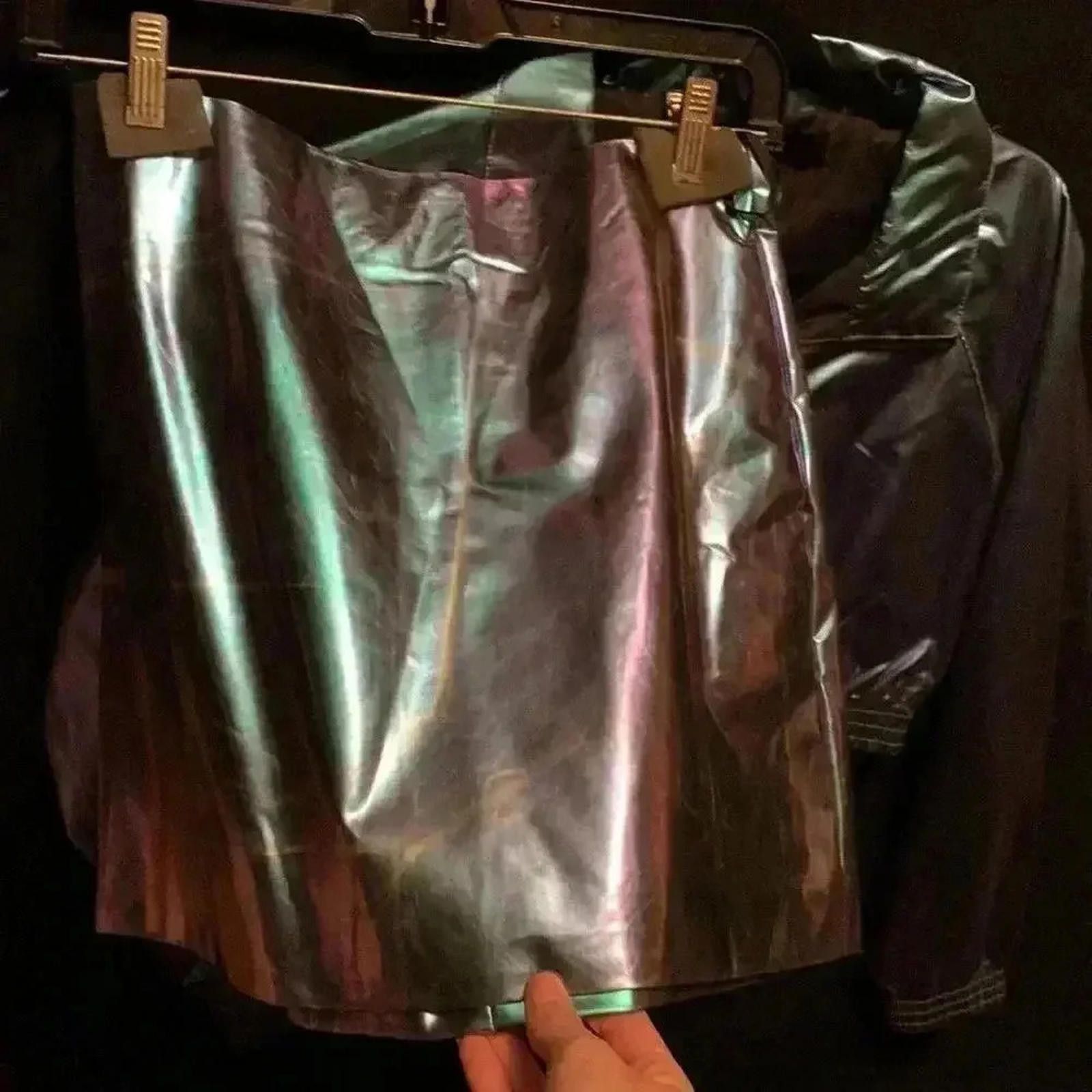 Designer Iridescent Cropped Jacket Size ONE SIZE - 5 Thumbnail