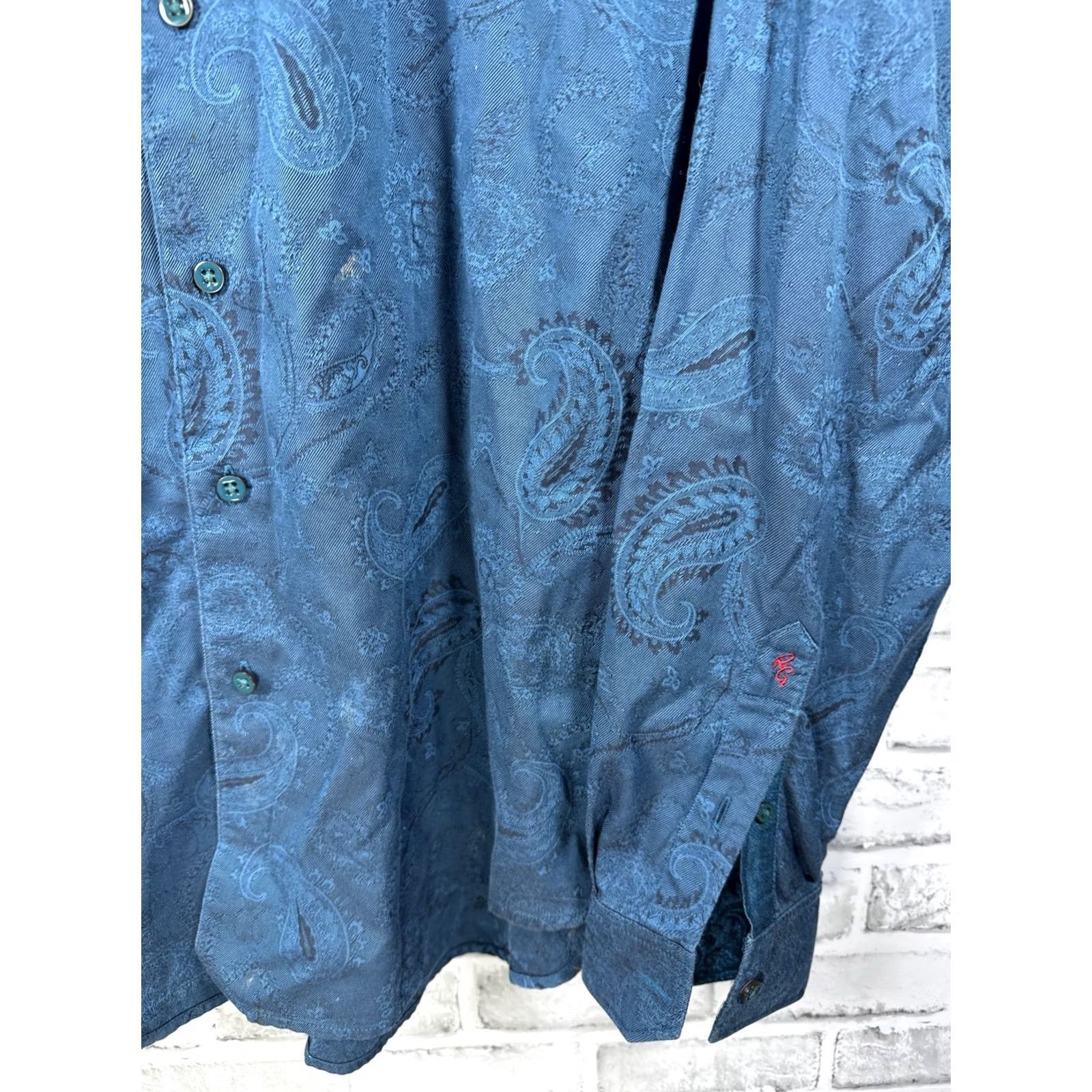 Robert Graham ROBERT GRAHAM Blue Paisley Classic Fit Button-Up Long Sleeve Mens L Size US L / EU 52-54 / 3 - 4 Thumbnail