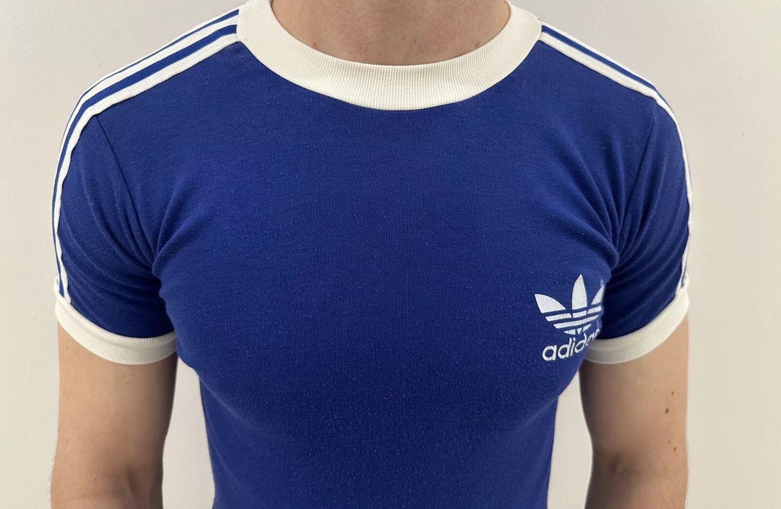 Adidas Vintage 1980s Adidas Hodr Shirt Tee Slim Fit made in Ireland Size US M / EU 48-50 / 2 - 4 Thumbnail