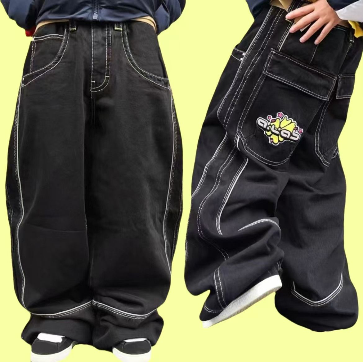 A.LAB a.lab jnco style 3M baggy JEANS Size US 32 / EU 48 - 2 Thumbnail