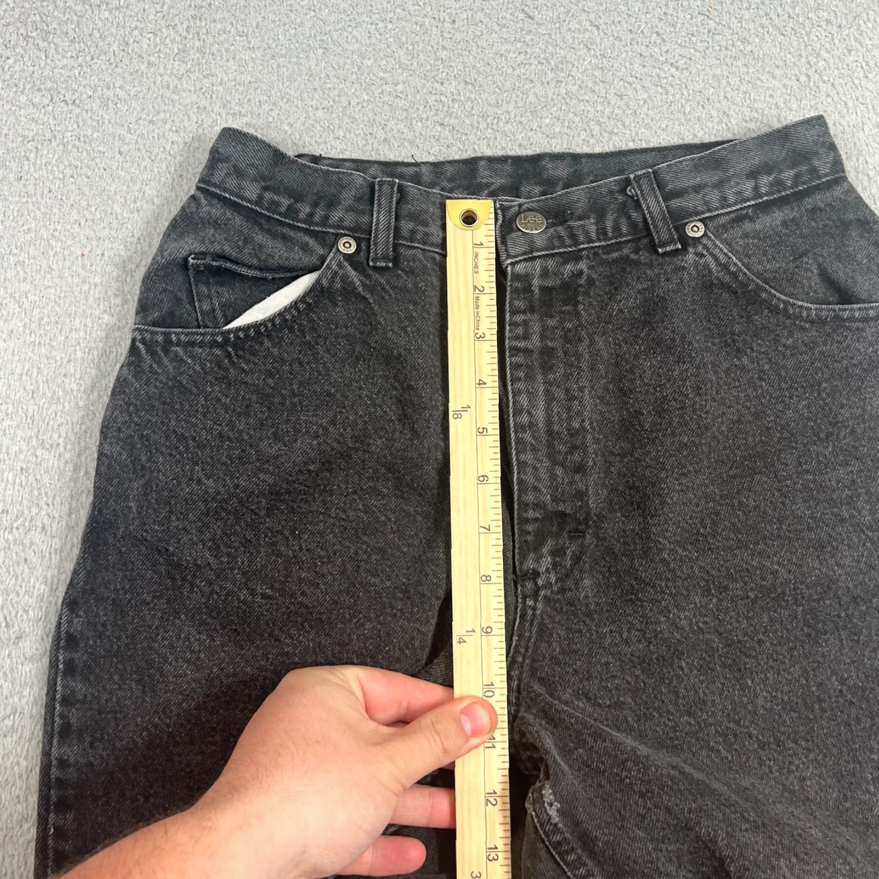 Lee VINTAGE Lee Bermuda Shorts Men 25 Black Faded Denim Casual Summer Beach Mens Size US 26 / EU 42 - 5 Thumbnail