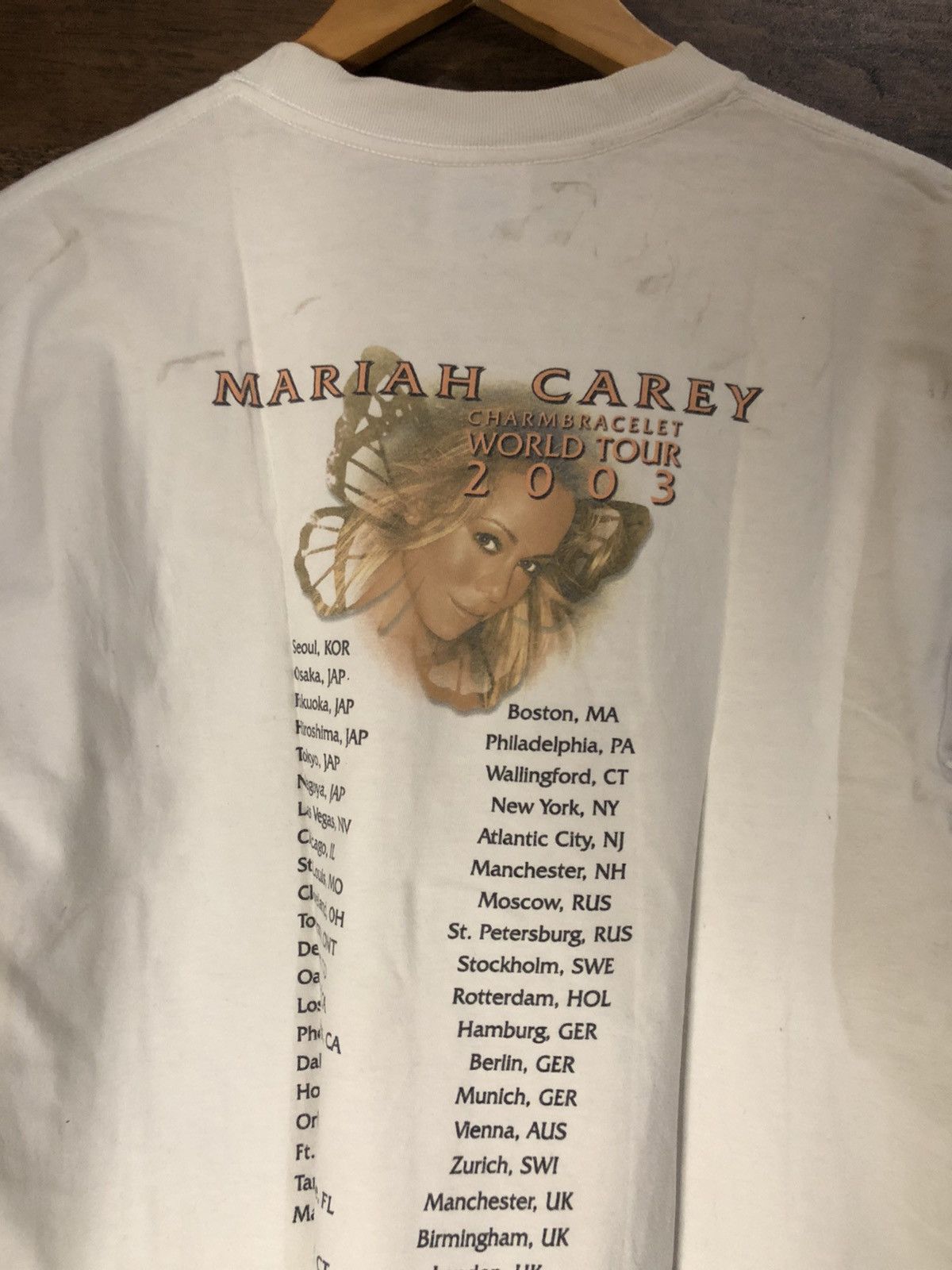 Band Tees × Rap Tees × Vintage Vintage 2003 Mariah Carey Charmbracelet World Tour Shirt Size US M / EU 48-50 / 2 - 8 Thumbnail