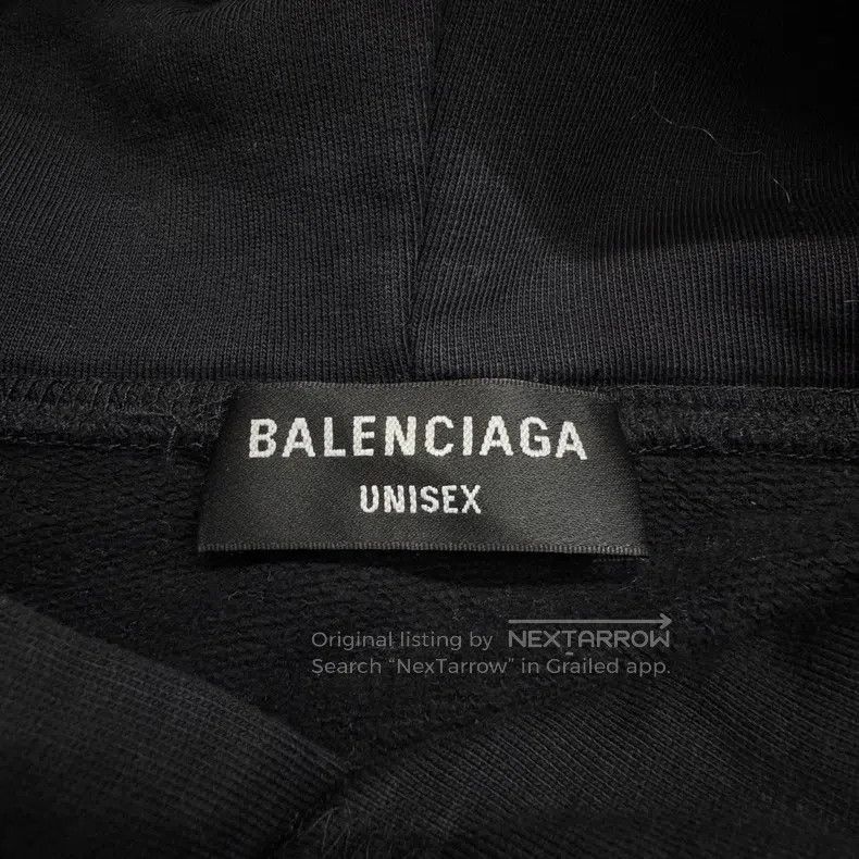 Balenciaga Balenciaga Embroidered Letter Hooded Sweatshirt Size US XL / EU 56 / 4 - 4 Thumbnail