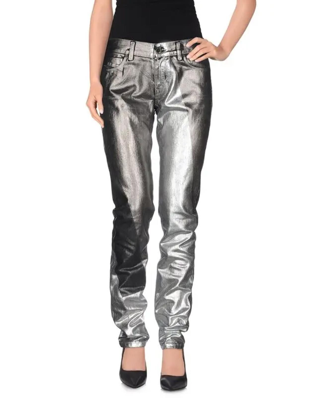 Diesel Diesel Silvered cotton boyfriend jeans Sz25 Ret$699 Size 25" / US 0 / IT 36 - 3 Thumbnail