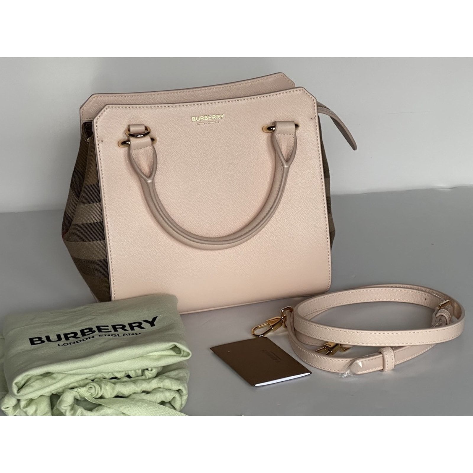 Burberry Burberry Banvell Mini Leather Cross Body Bag Cameo 8084487 Size ONE SIZE - 1 Thumbnail
