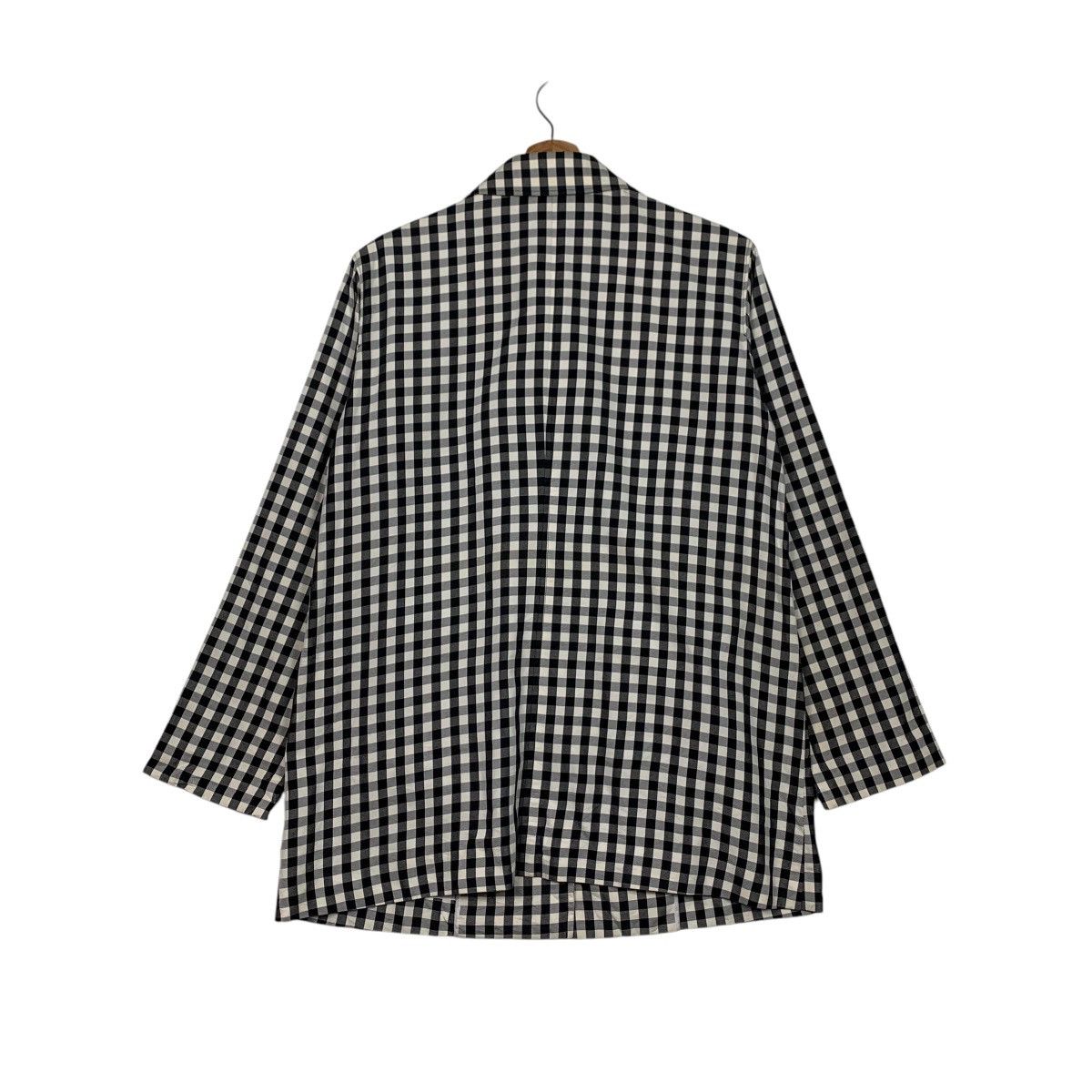 DAKS Vintage 90’s DAKS LONDON Black White Check Jacket #2599-C117 Size M / US 6-8 / IT 42-44 - 7 Thumbnail