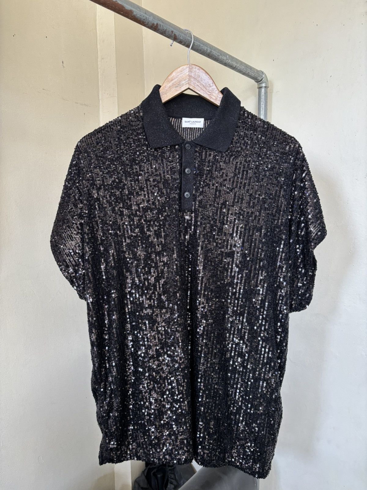 Saint Laurent Paris Saint Laurent Paris - Oversize Sequin Paris Size US L / EU 52-54 / 3 - 1 Thumbnail