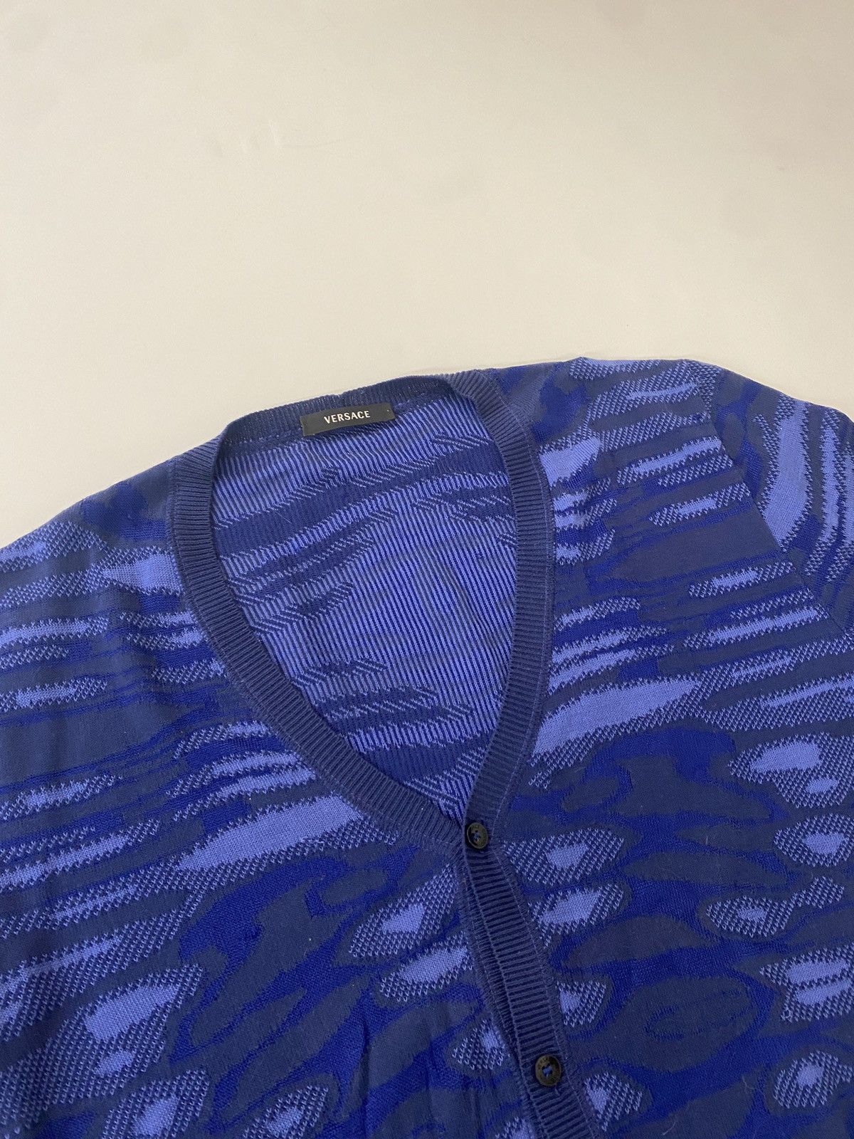 Versace Versace blue camo cardigan - M Size US M / EU 48-50 / 2 - 2 Thumbnail