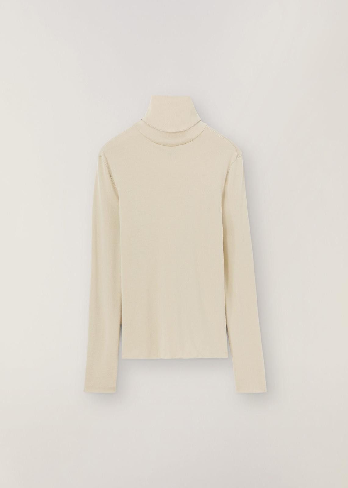 Loro Piana o1srvl11e1024 Cocooning Long Sleeve T-Shirt in Cream Size XL / US 12-14 / IT 48-50 - 2 Thumbnail
