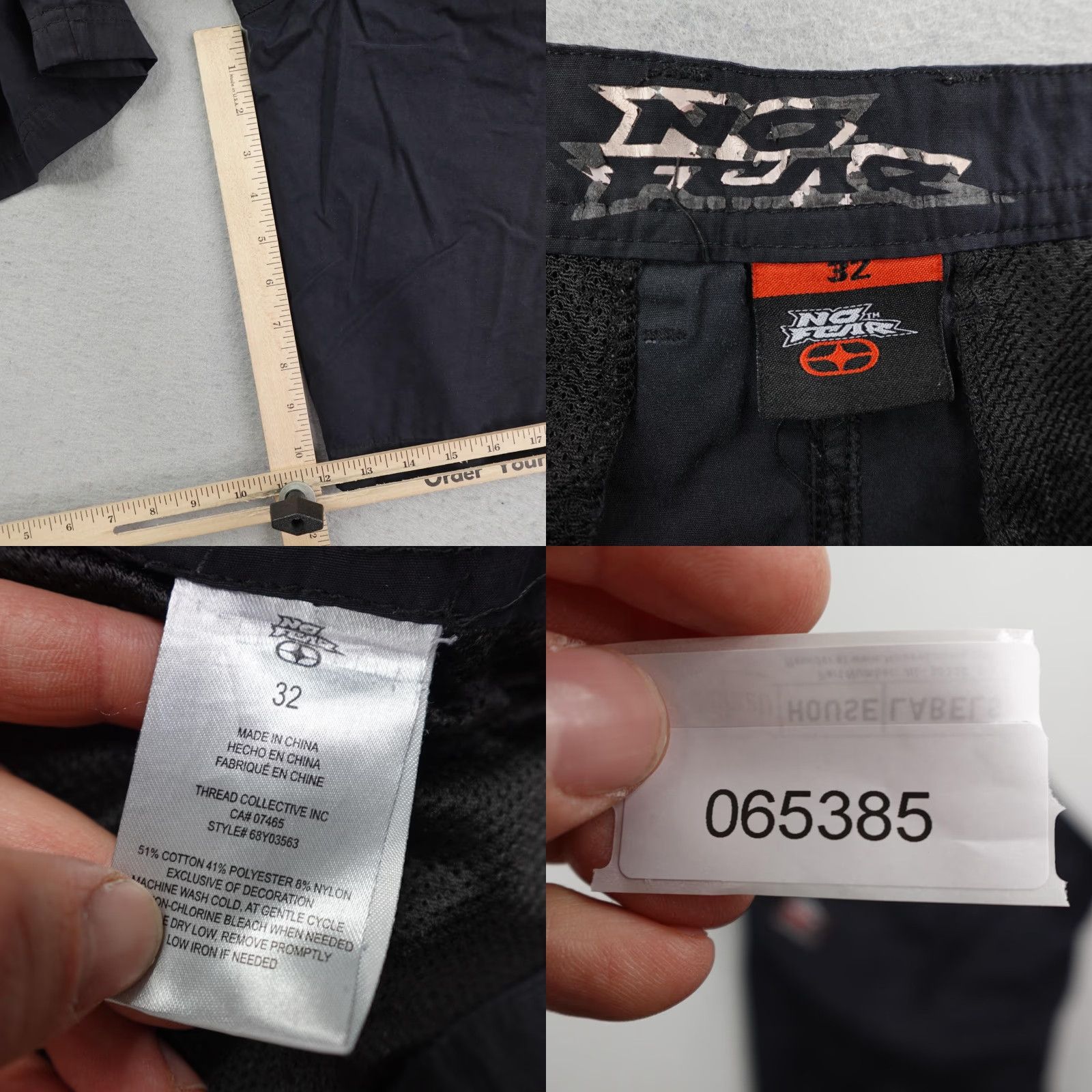 No Fear No Fear Shorts Mens 32 Black Cargo Utility Lightweight Skater Surfer Hybrid Size US 32 / EU 48 - 8 Thumbnail