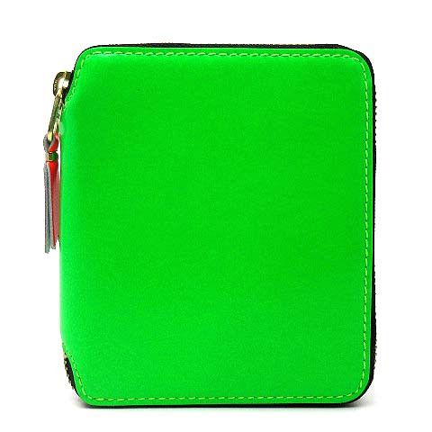 Wallet Super Flow Round Zipper Bifold Cowhide Green