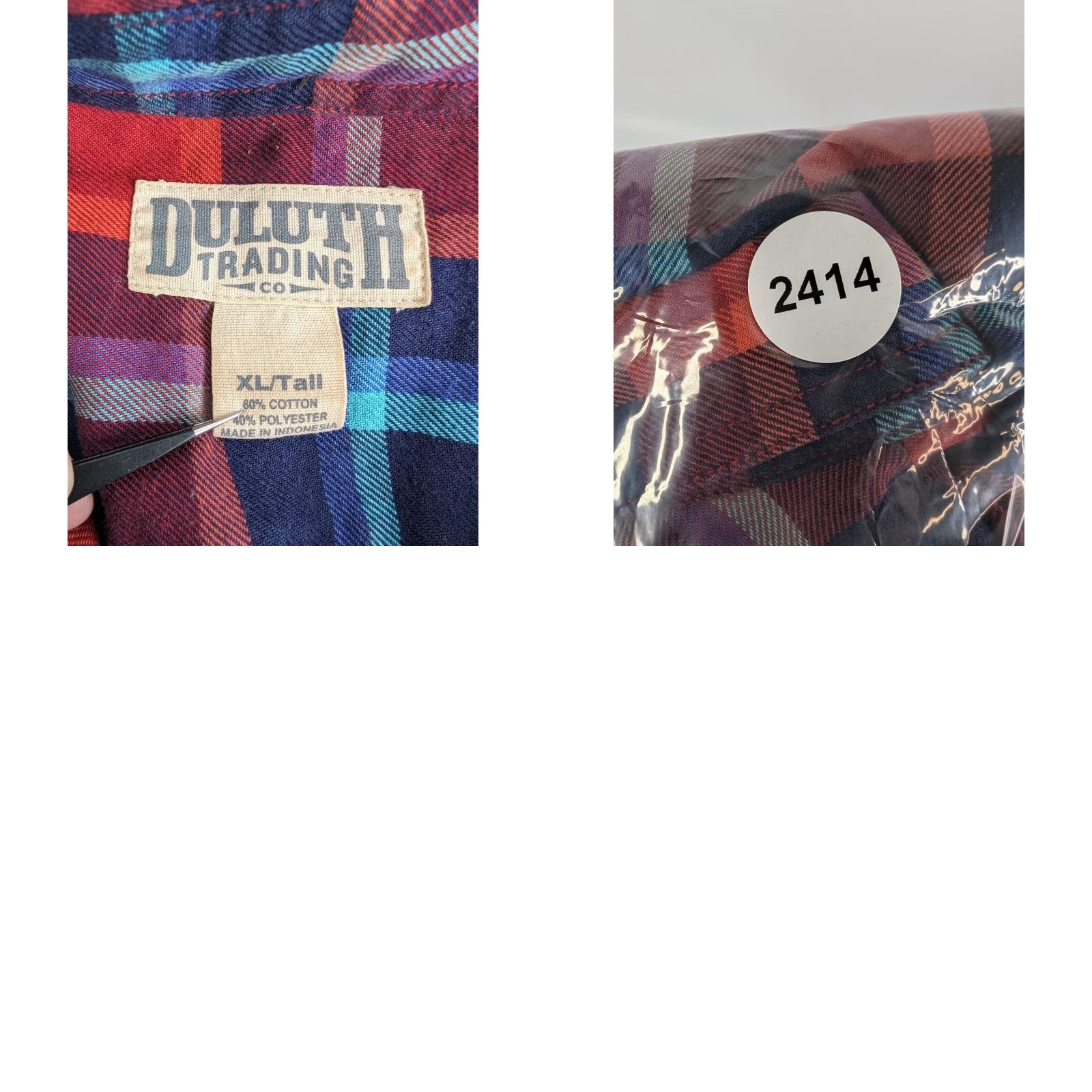 Vintage Duluth Free Swingin Wicking Red Blue Plaid Flannel Long Sleeve Mens XL Tall Shirt Size US XL / EU 56 / 4 - 8 Thumbnail