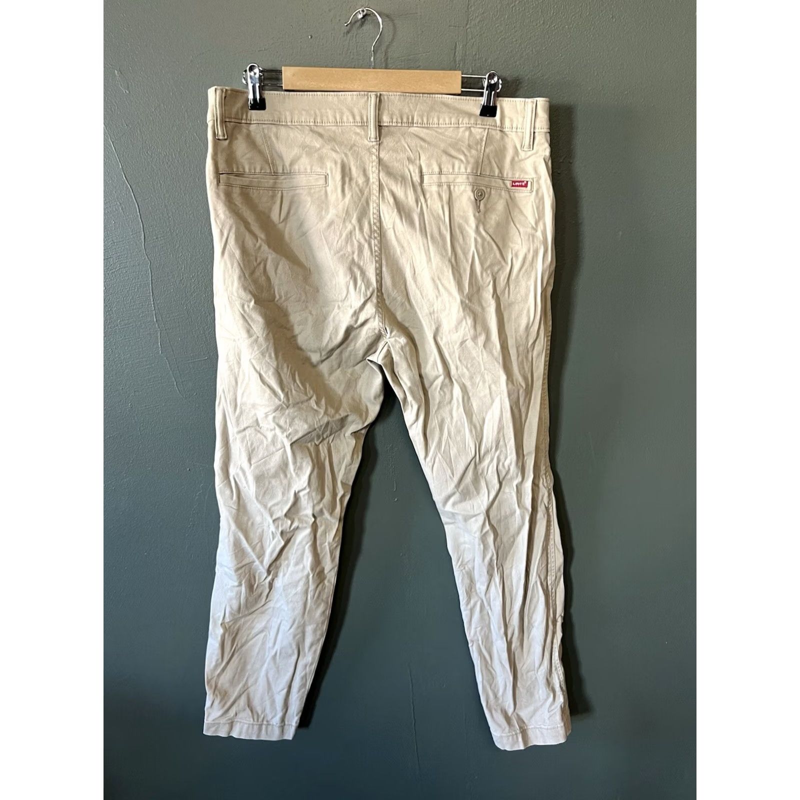 Levi's Levis Chinos Mens Khaki Straight Leg Pats Tapered 36 x 32 Beige Jeans Size US 36 / EU 52 - 2 Thumbnail