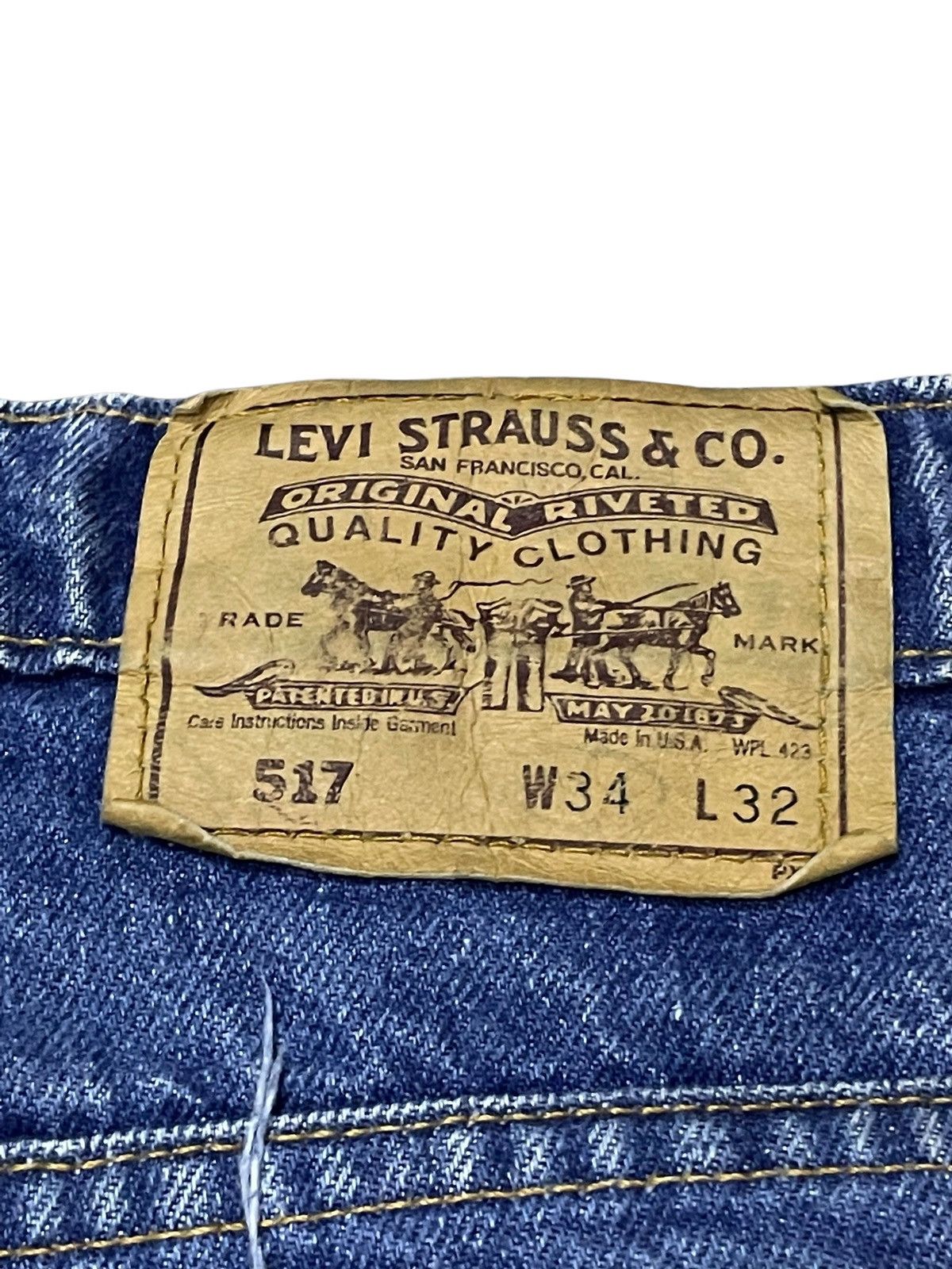 Levi's × Vintage Vintage Levis 517 Orange Tab Flare Bootcut Made In Usa Jeans Size US 34 / EU 50 - 19 Thumbnail
