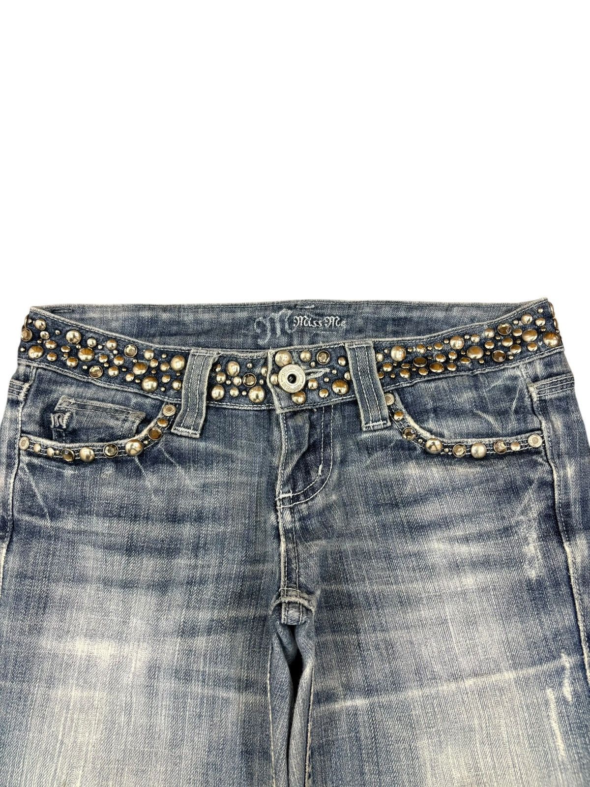 Miss Me Vintage Miss Me Mud Wash Distressed Bootcut Flare Jeans Size 29" - 4 Thumbnail
