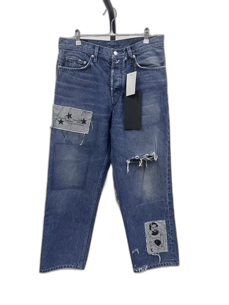 Enfants Riches Deprimes Enfants Riches Deprimes Denim Pants with Patches Size US 31 - 1 Thumbnail