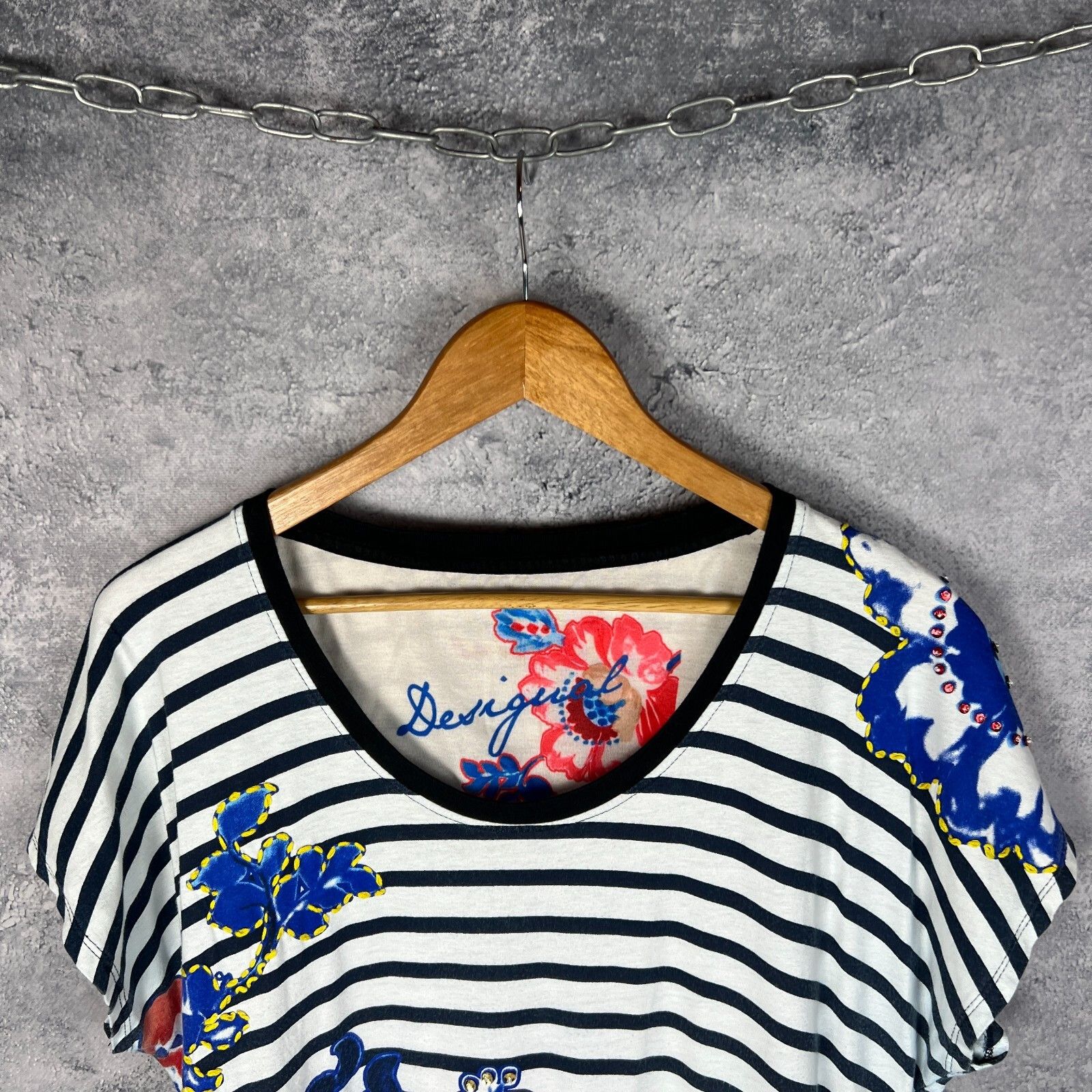 Desigual Desigual Blouse Women's Size XL Multicolor Short Sleeve ` Size XL / US 12-14 / IT 48-50 - 2 Thumbnail