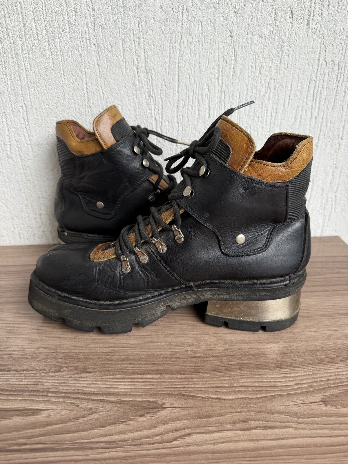 New Rock Vtg metal heel boots Size US 11 / EU 44 - 12 Thumbnail