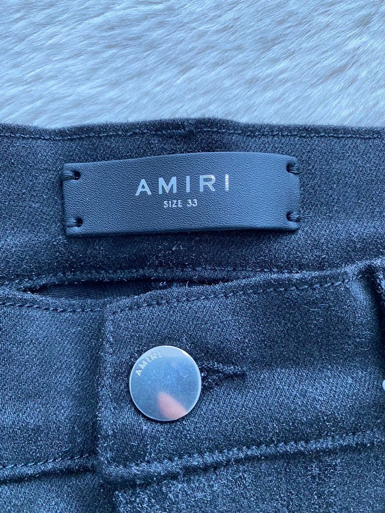 Amiri Amiri Wax Black Glitter mx2 Jean Size US 33 - 2 Thumbnail