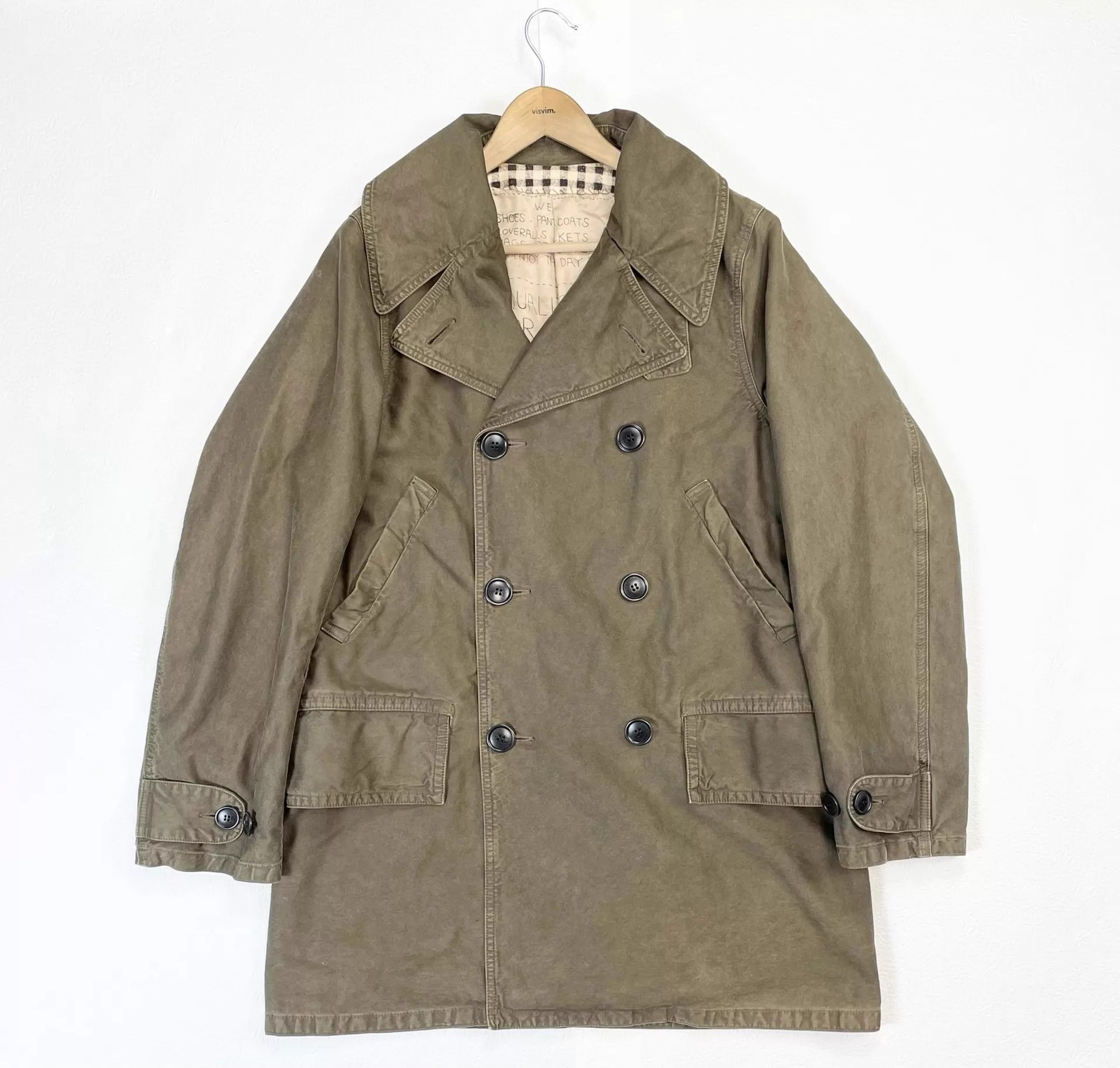 Visvim VISVIM SHIPMAN COAT DMGD CHINO Washed Double-Breasted Size US M / EU 48-50 / 2 - 1 Thumbnail