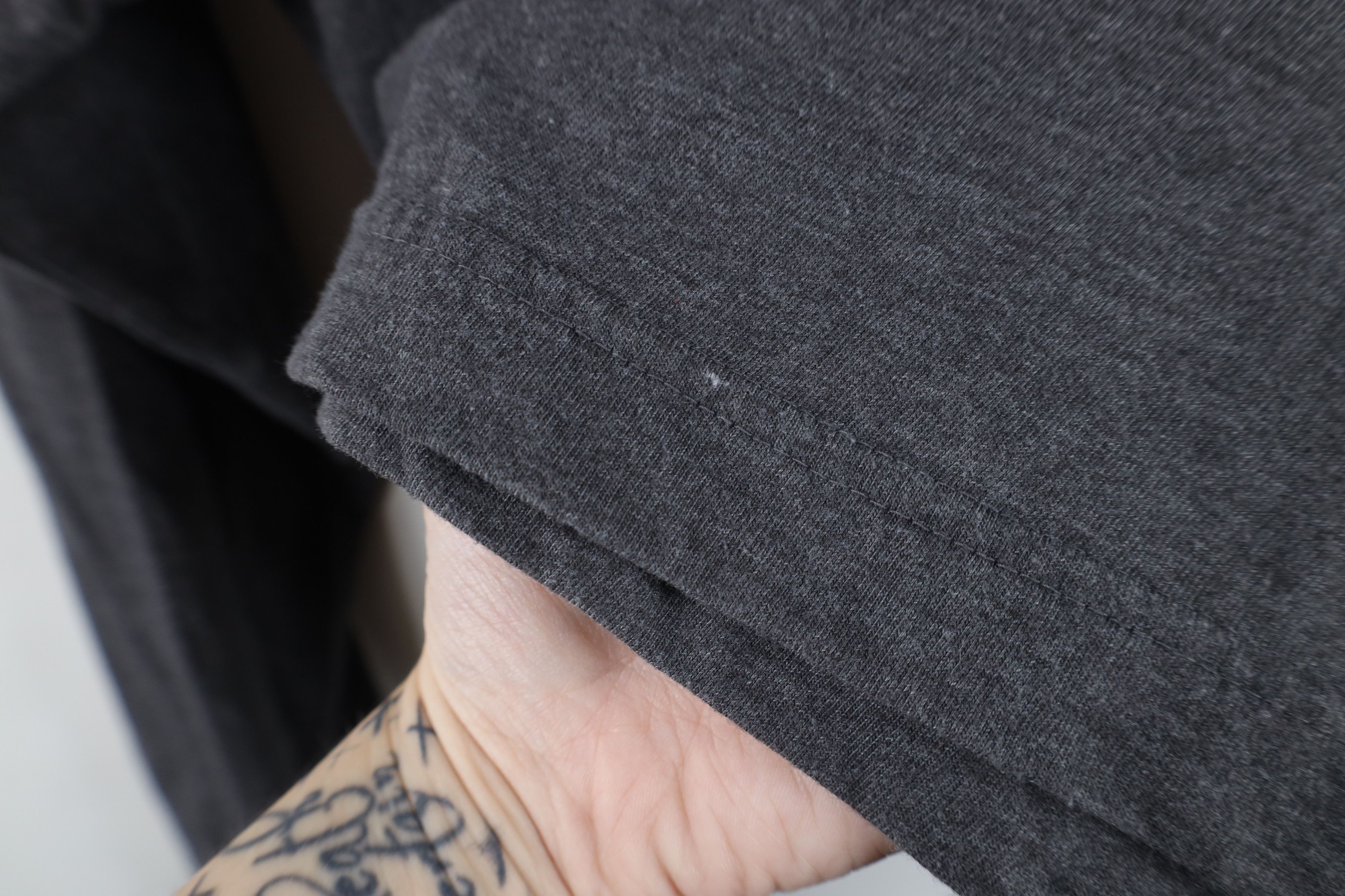 Vintage Vintage 90s Streetwear Blank Long Sleeve Henley T-Shirt Gray Size US L / EU 52-54 / 3 - 7 Thumbnail