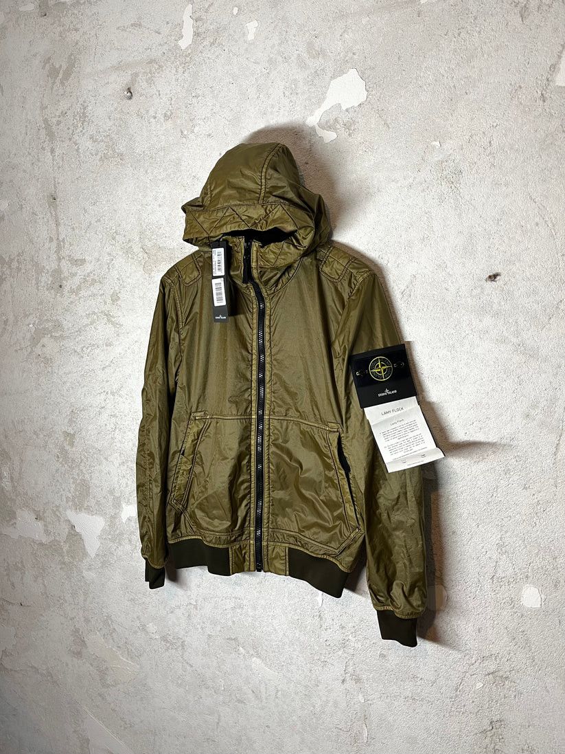 image of Stone Island Lamy Flock Soft Shell Blokecore Jacket NWT in Green, Men's (Size Small)