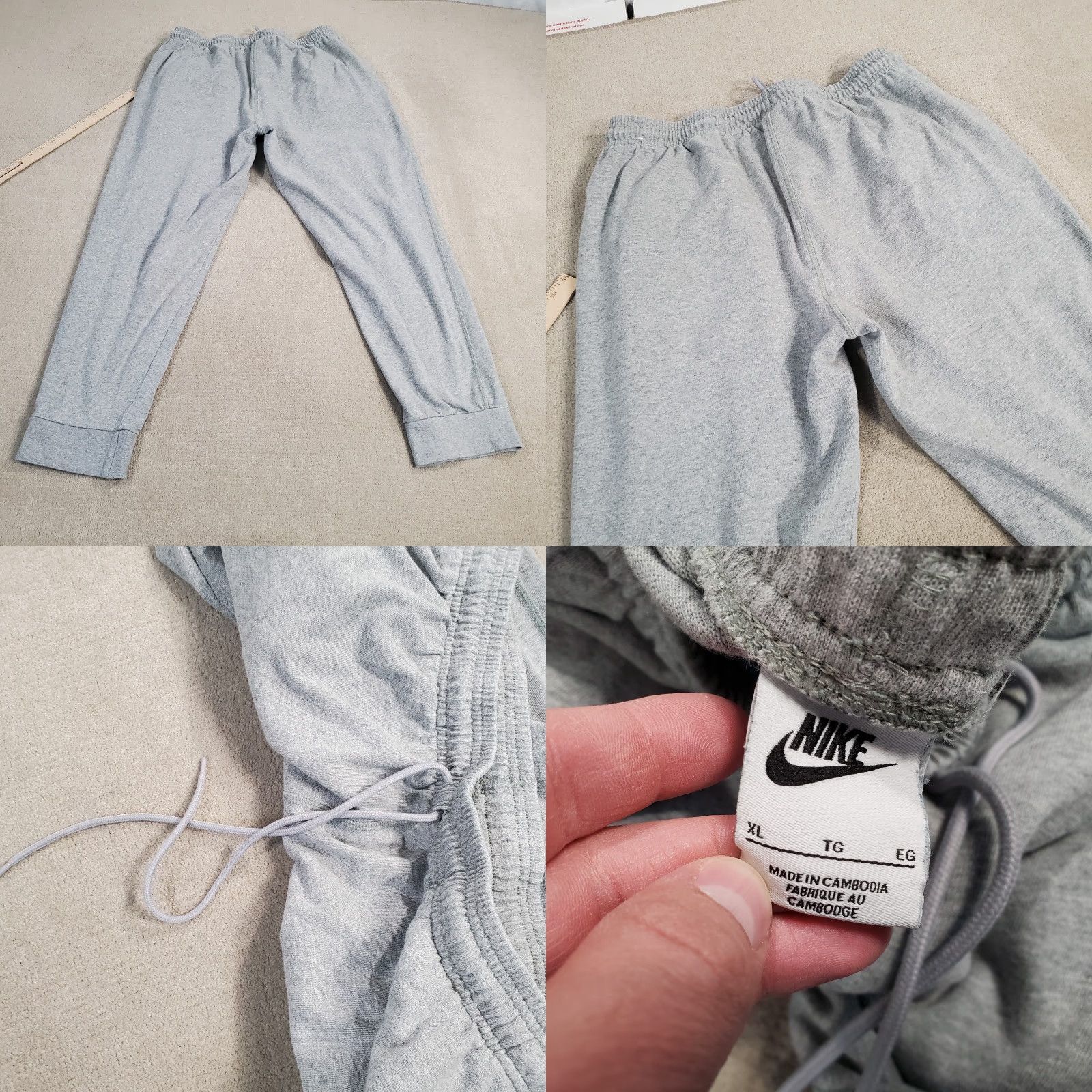 Nike Nike Sportswear Club Knit Sweatpants Mens XL Gray Tapered Joggers Logo Pockets Regular Fit Sweatpants Mens 90s? Size US 36 / EU 52 - 8 Thumbnail