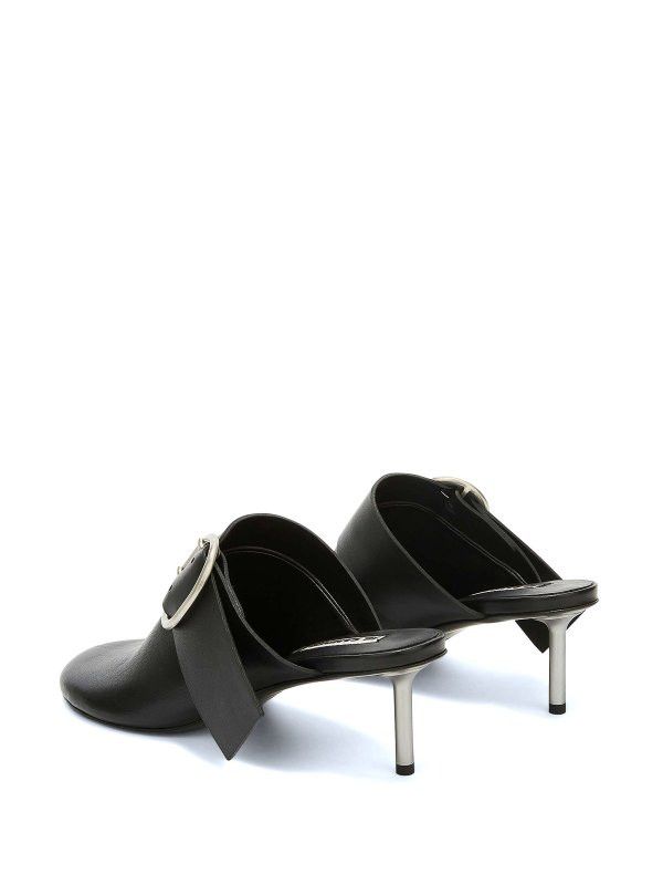 Jil Sander o1loc1c0426 Buckled Mules in Black Size US 7 / IT 37 - 3 Thumbnail
