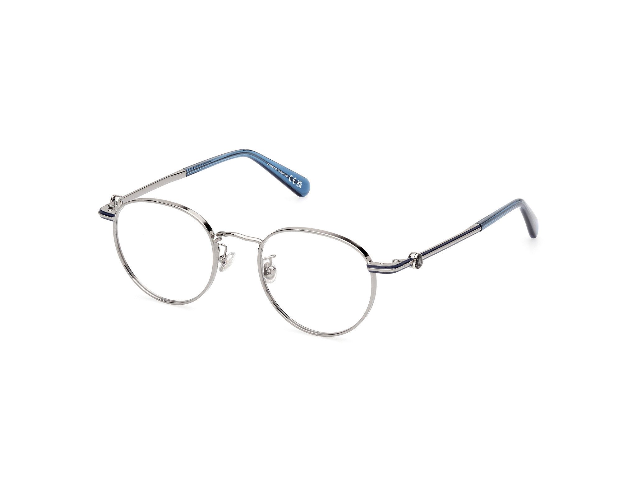 Moncler o1y0225 Size : OS / 48 mm Eyeglass Frame in Blue/Silver Size ONE SIZE - 3 Thumbnail