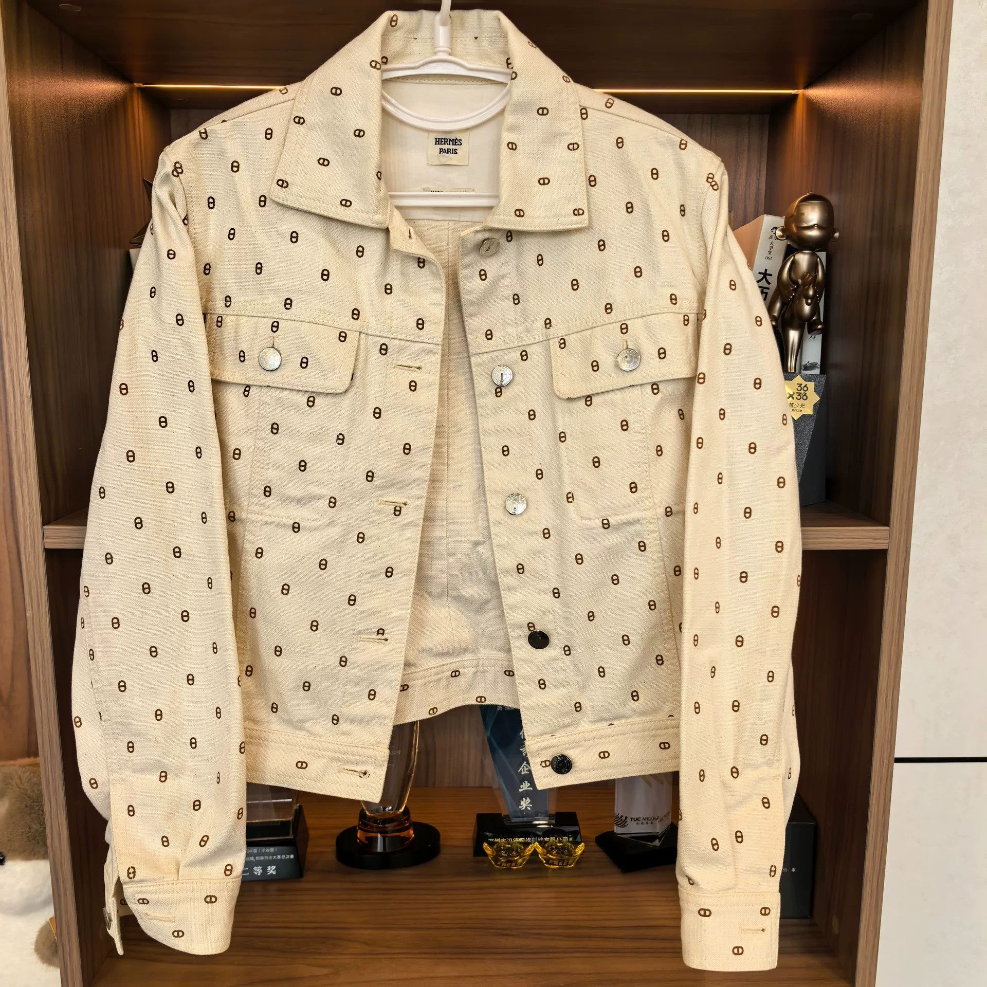 Hermes Hermes White Denim Jacket Size US S / EU 44-46 / 1 - 1 Thumbnail