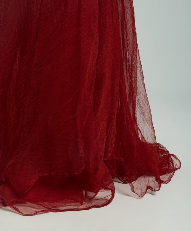 Marc Le Bihan Marc Le Bihan Silk Red Maxi Skirt Size 27" / US 4 / IT 40 - 4 Thumbnail