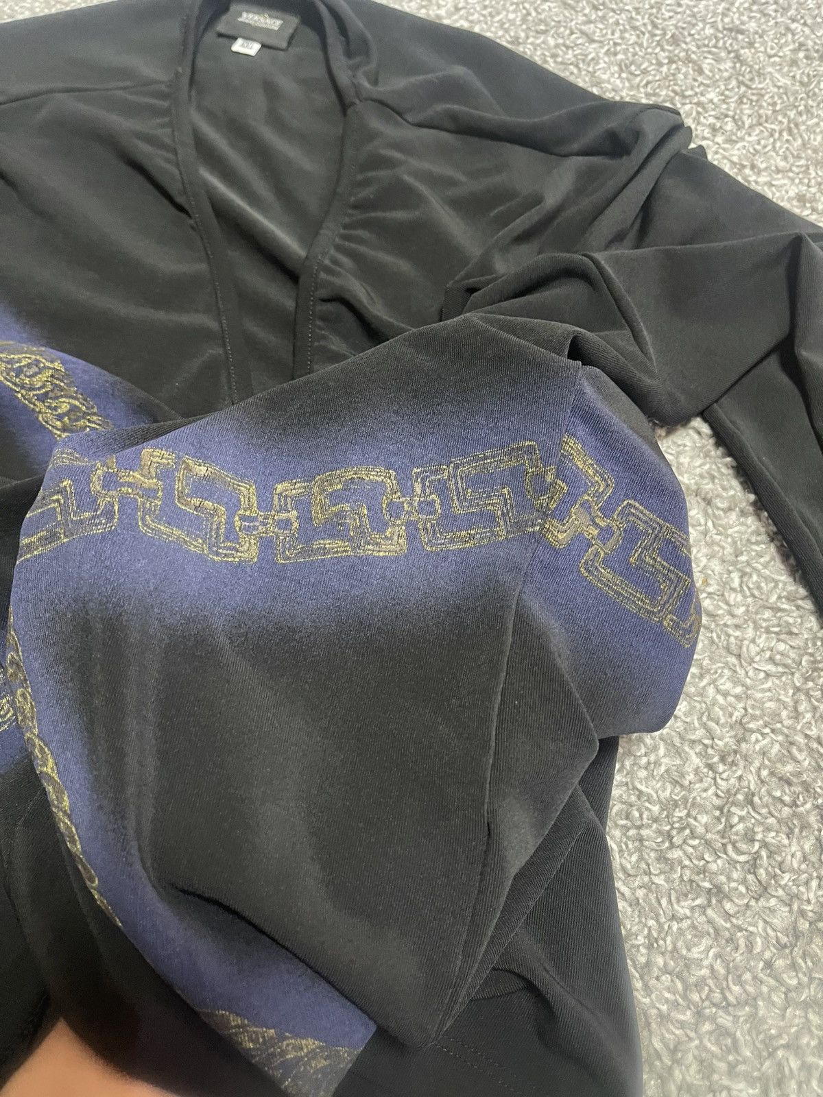 Versace Jeans Couture × Vintage Vintage Versace Archive Mesh Top Y2K Medusa Long Sleeve XL Size US XL / EU 56 / 4 - 9 Thumbnail