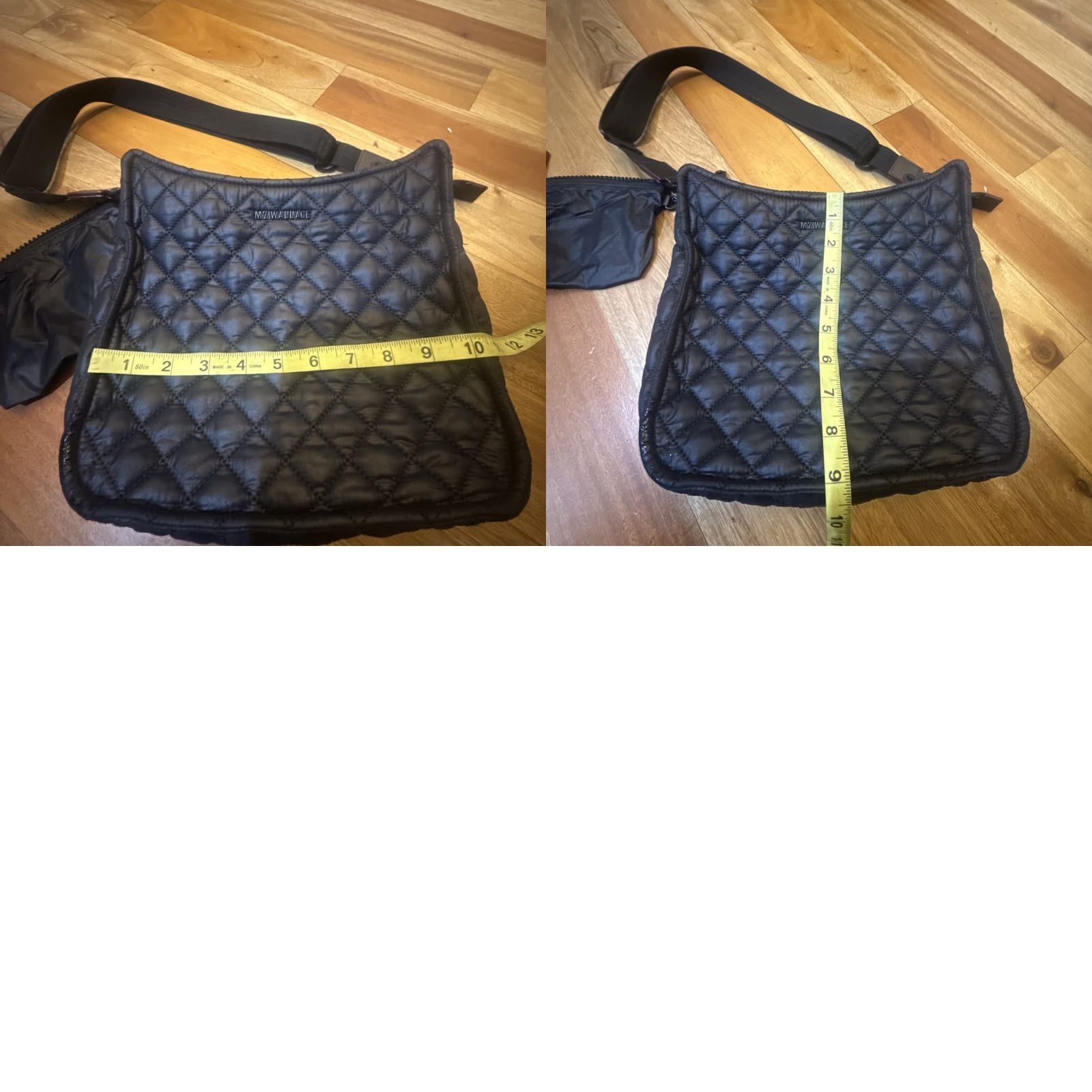 MZ Wallace MZ Wallace Metro Crossbody Purse Medium Quilt Lightweight Black Travel Nylon Organizer Adjustable Strap Women Size ONE SIZE - 9 Thumbnail