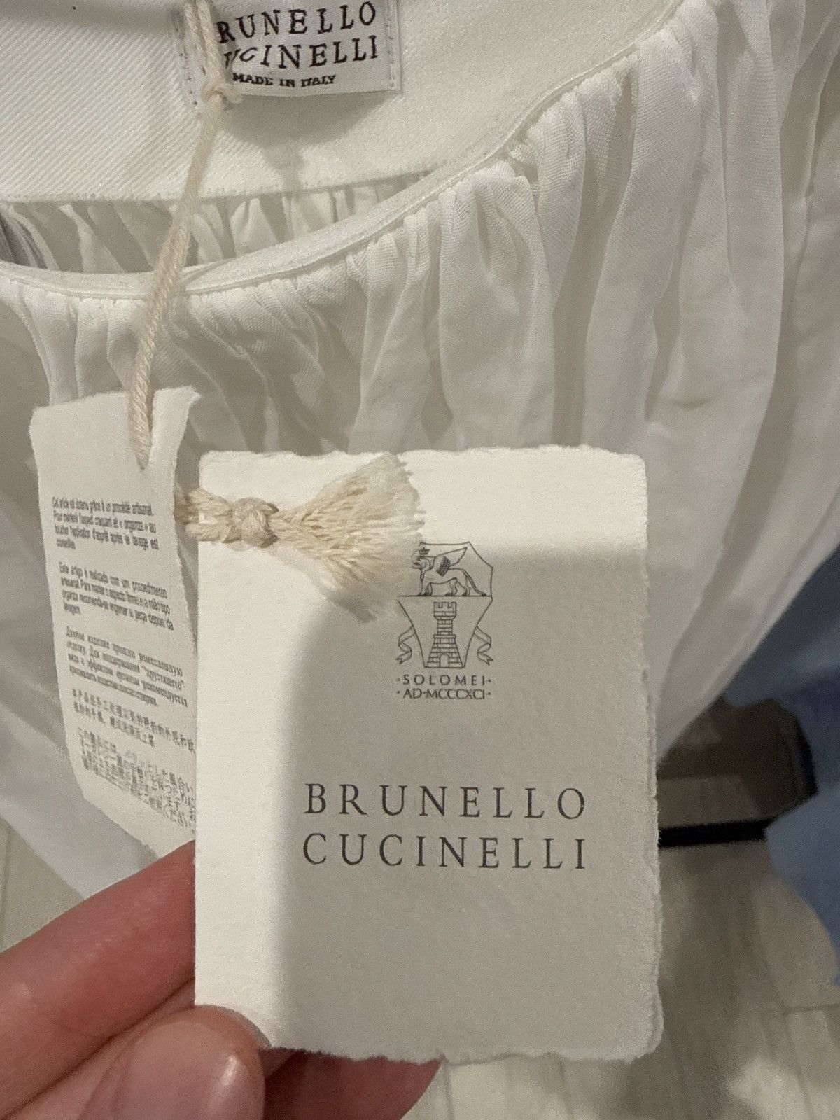 Brunello Cucinelli Draped crinkled cotton-blend poplin maxi skirt Size 27" / US 4 / IT 40 - 3 Thumbnail