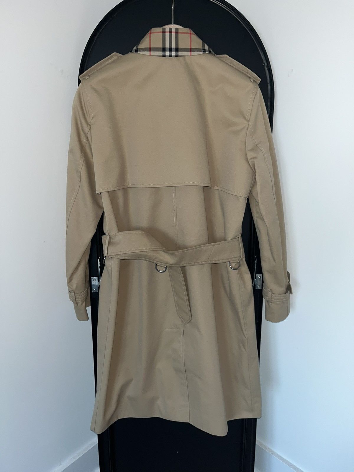Burberry Burberry Check Collar Gabardine Trench Coat Size S / US 4 / IT 40 - 6 Thumbnail