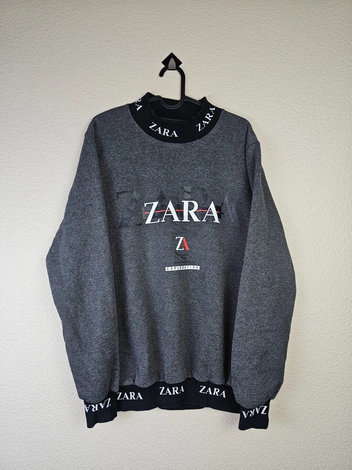 Zara Zara Exploration Mock Neck Sweatshirt Graphic Cotton Fits M Size US M / EU 48-50 / 2 - 1 Thumbnail