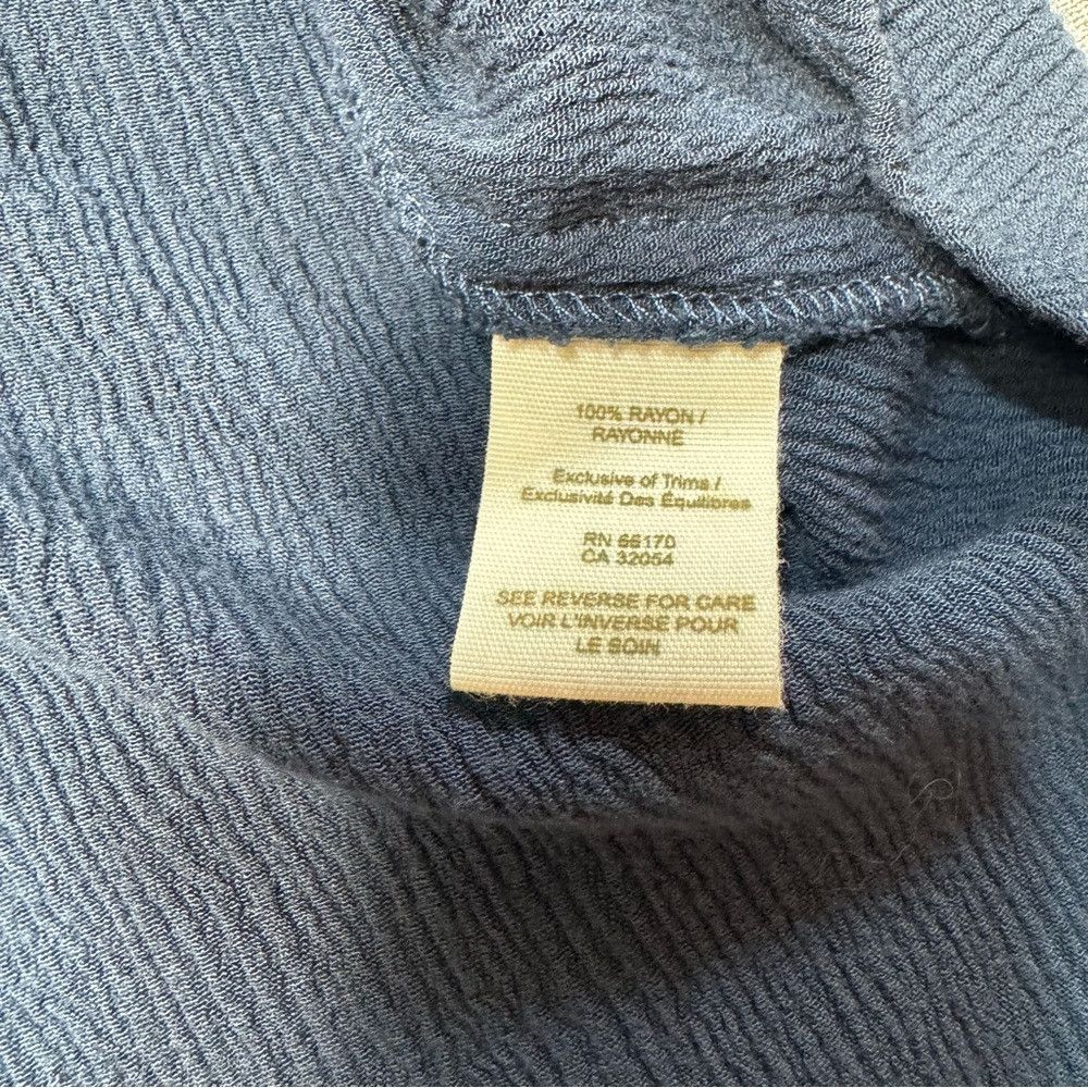 Free People Vintage Free People Pintuck Henley Roll Tab Blue Tunic Size Size M / US 6-8 / IT 42-44 - 9 Thumbnail
