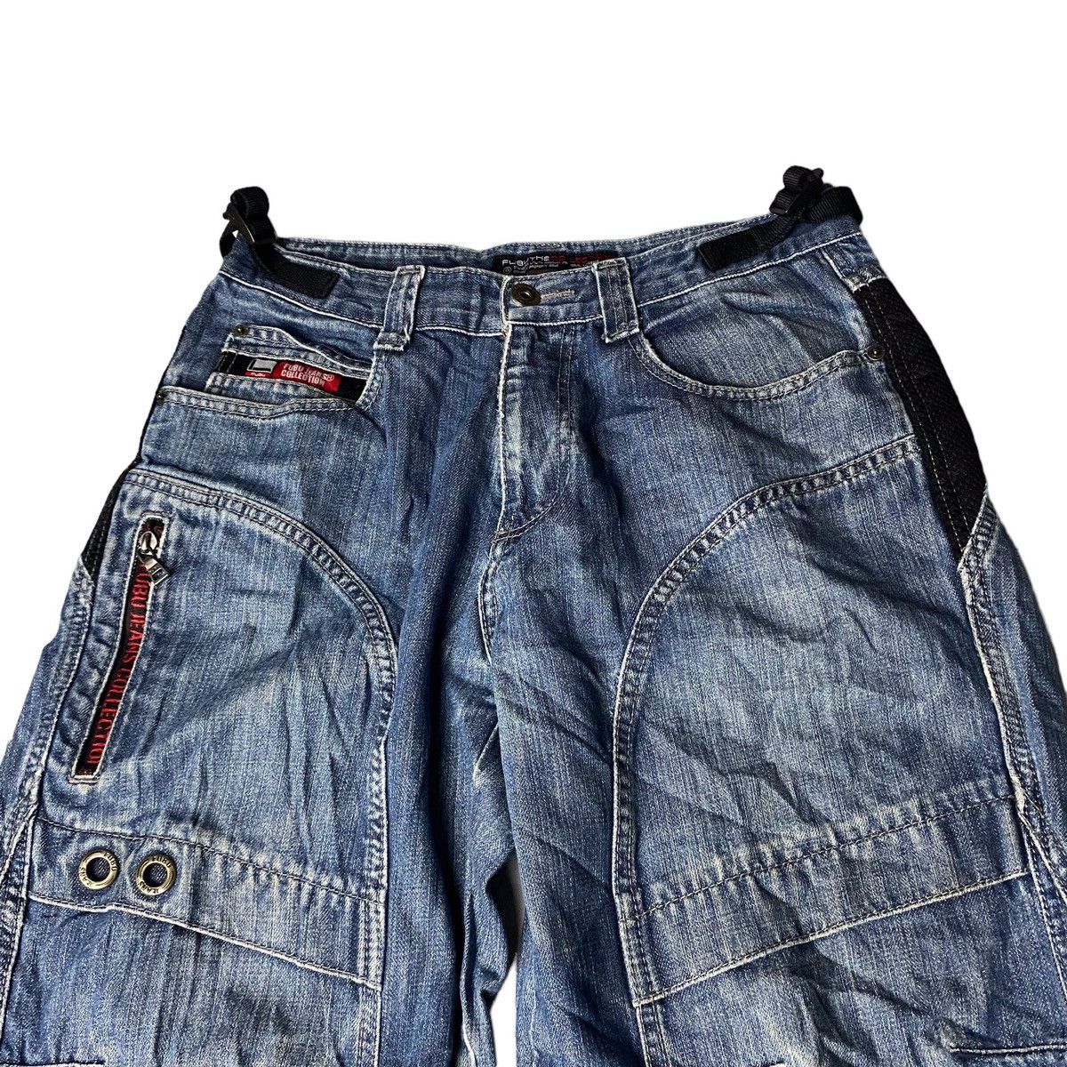 Hysteric Glamour Fubu Collection - Flared Double Knee Straight Cut Jeans Lgb Size US 34 / EU 50 - 3 Thumbnail