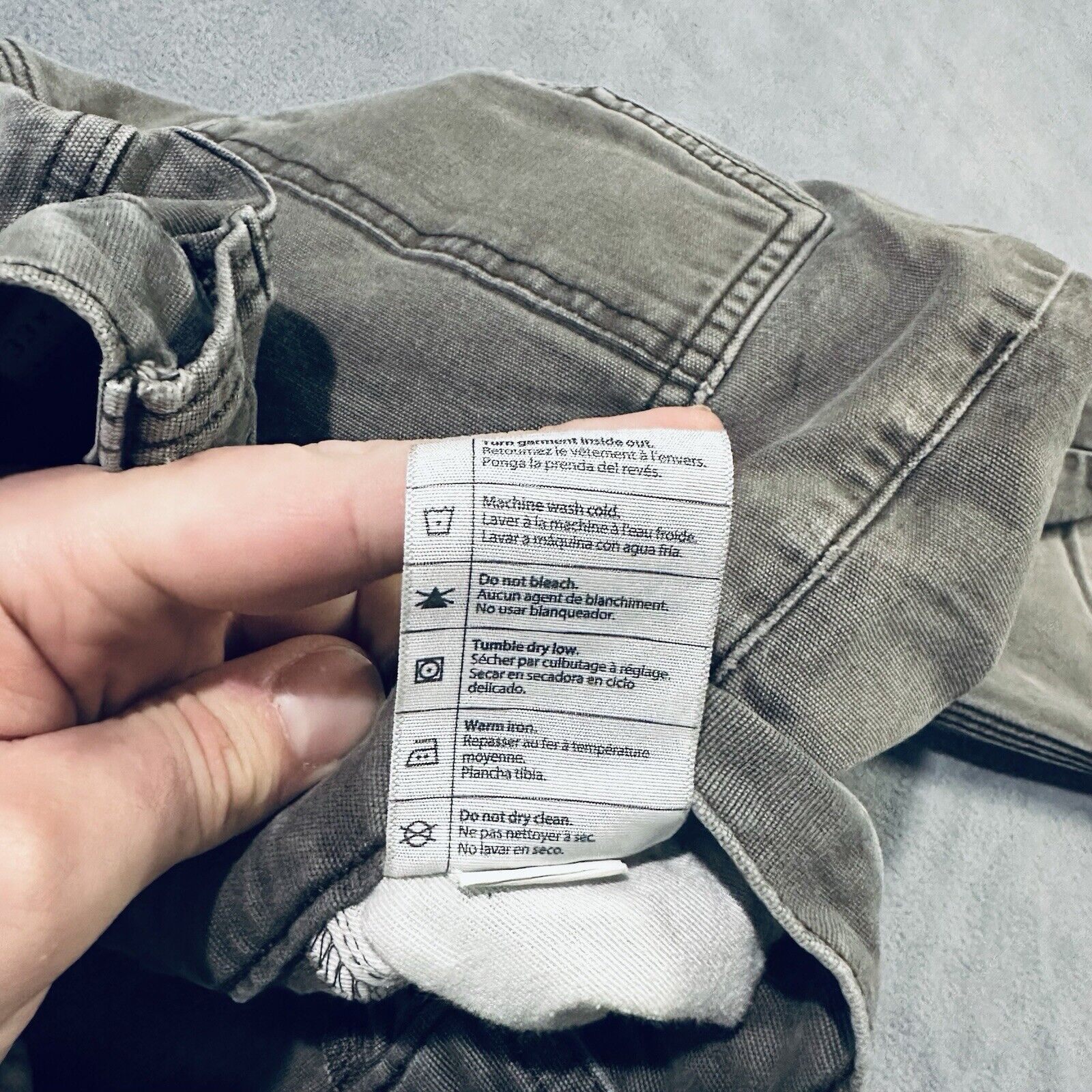 Carhartt Carharrt Pants 33xx34 Carpenter Work Construction Gray Size US 33 - 5 Thumbnail