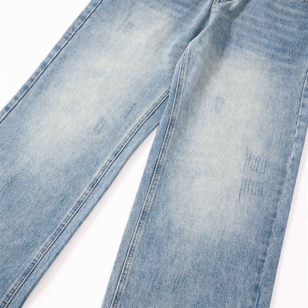 Jean Retro men's loose casual distressed washed gradient jeans Size US 32 / EU 48 - 4 Thumbnail