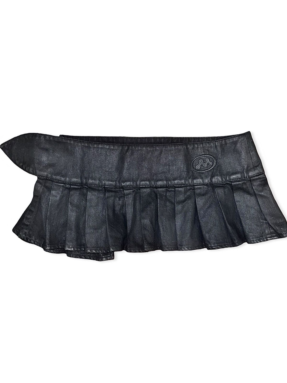Mowalola Archival Mowalola Pleated Denim Mini Skirt Size 34" / US 12 / IT 48 - 1 Thumbnail